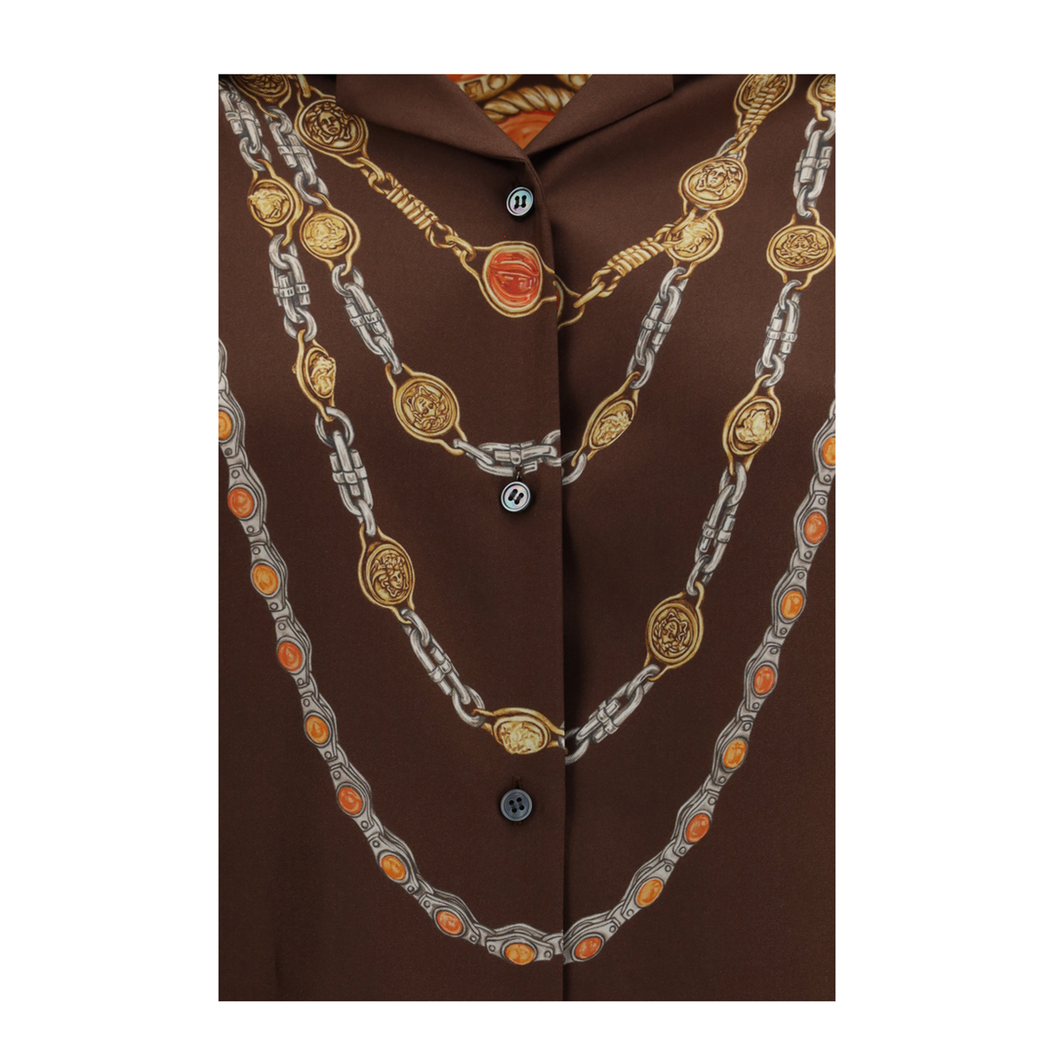 Chain Print Buttoned Shirt - Image 3