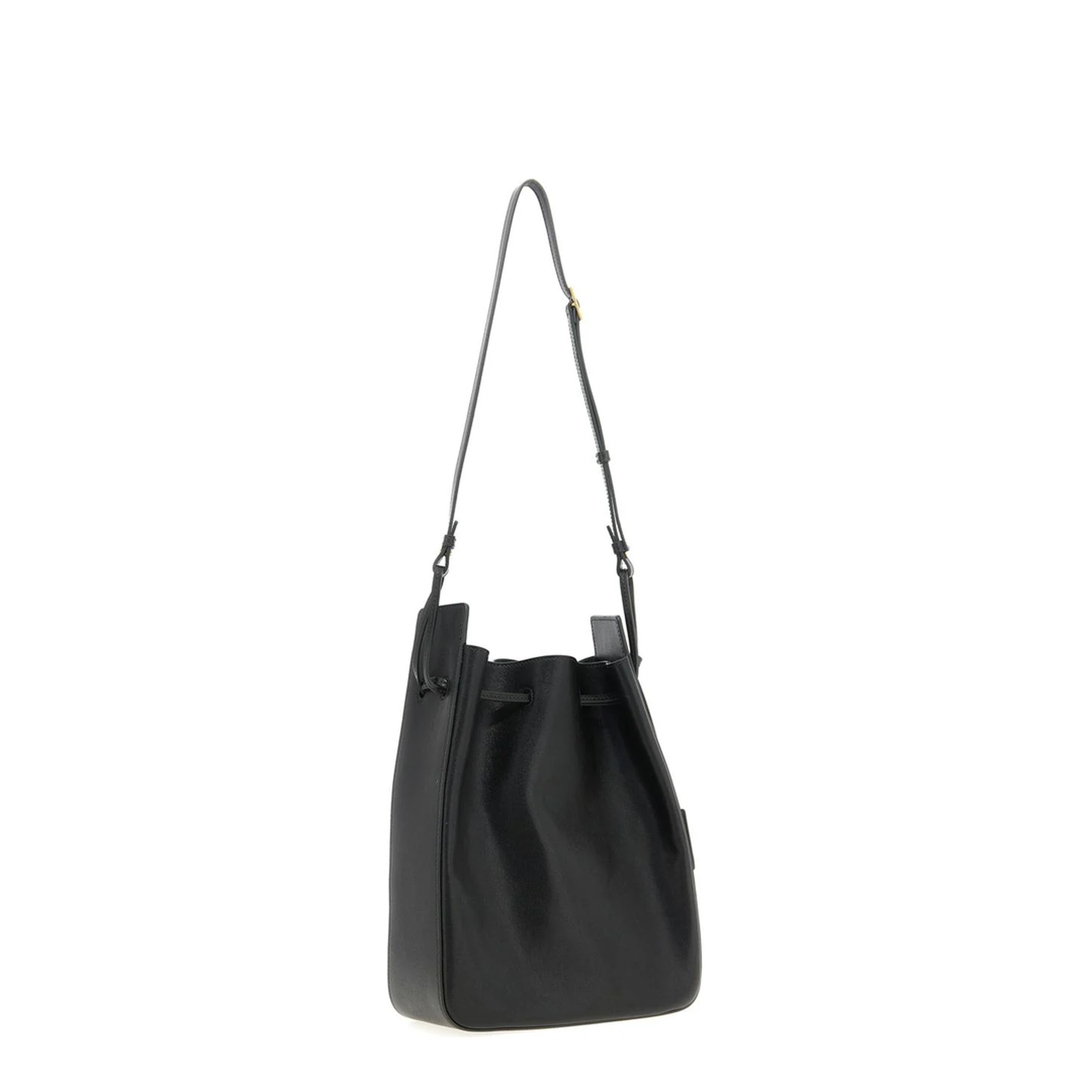 Large Calfskin Bucket Bag - Very Dark Green - Image 2