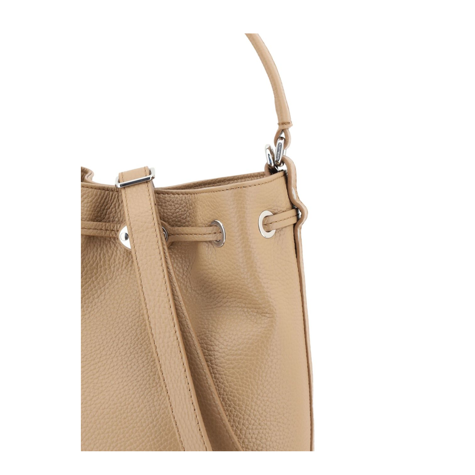Monda Daily Small Calfskin Bucket Bag - Light Brown - Image 4