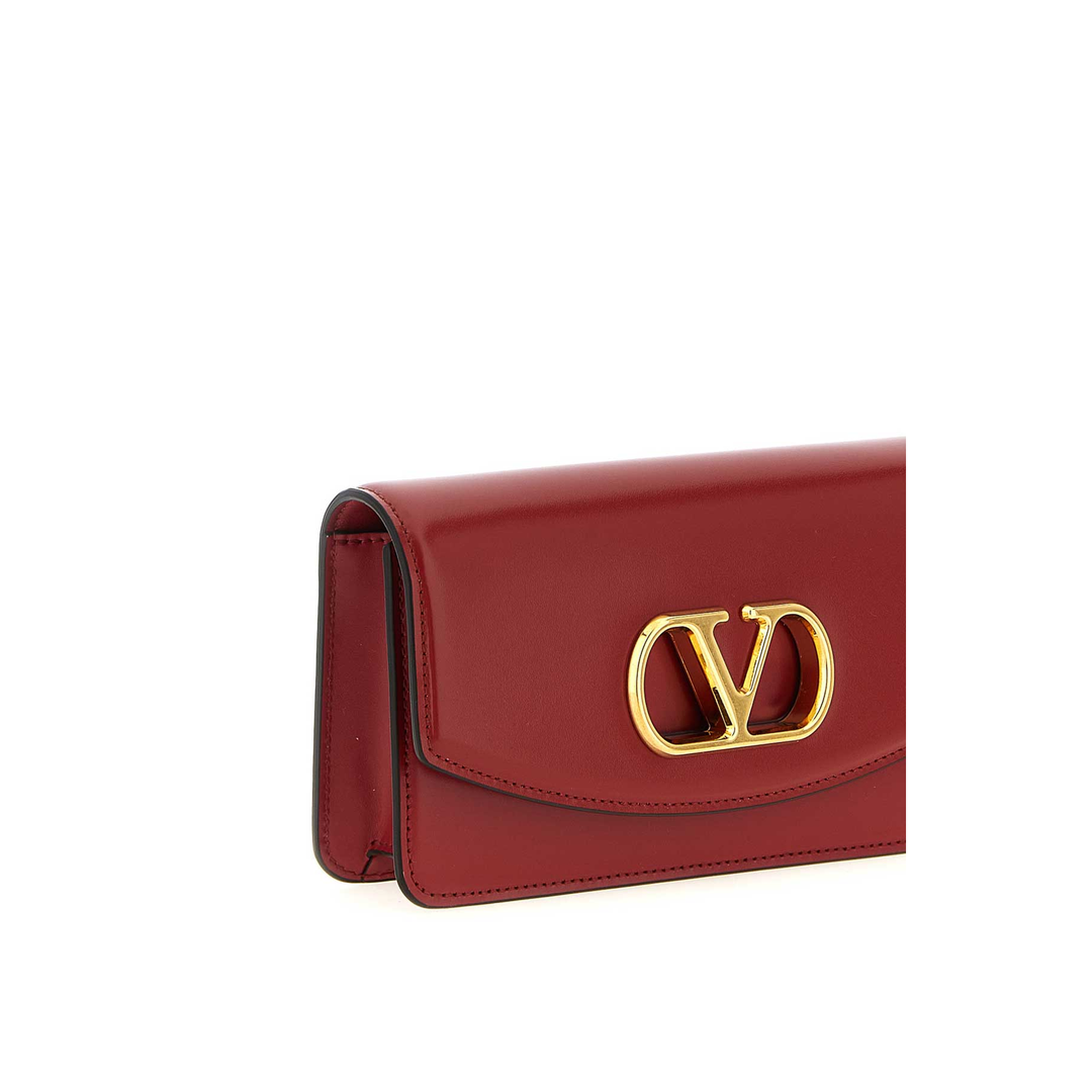 Vain Shiny Calfskin Clutch - Rosso - Image 3