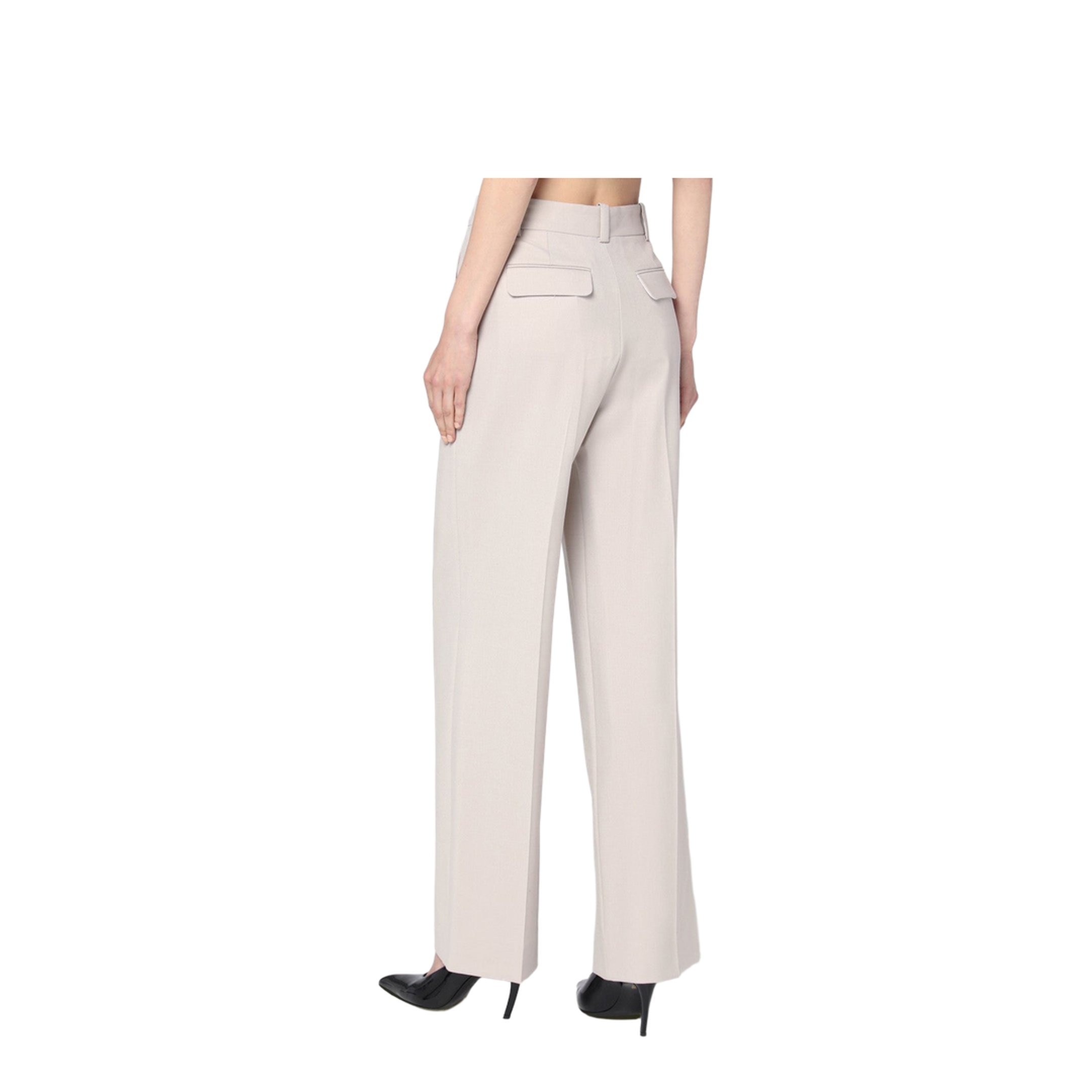 Pumice-Coloured Trousers in Wool Blend - Image 2