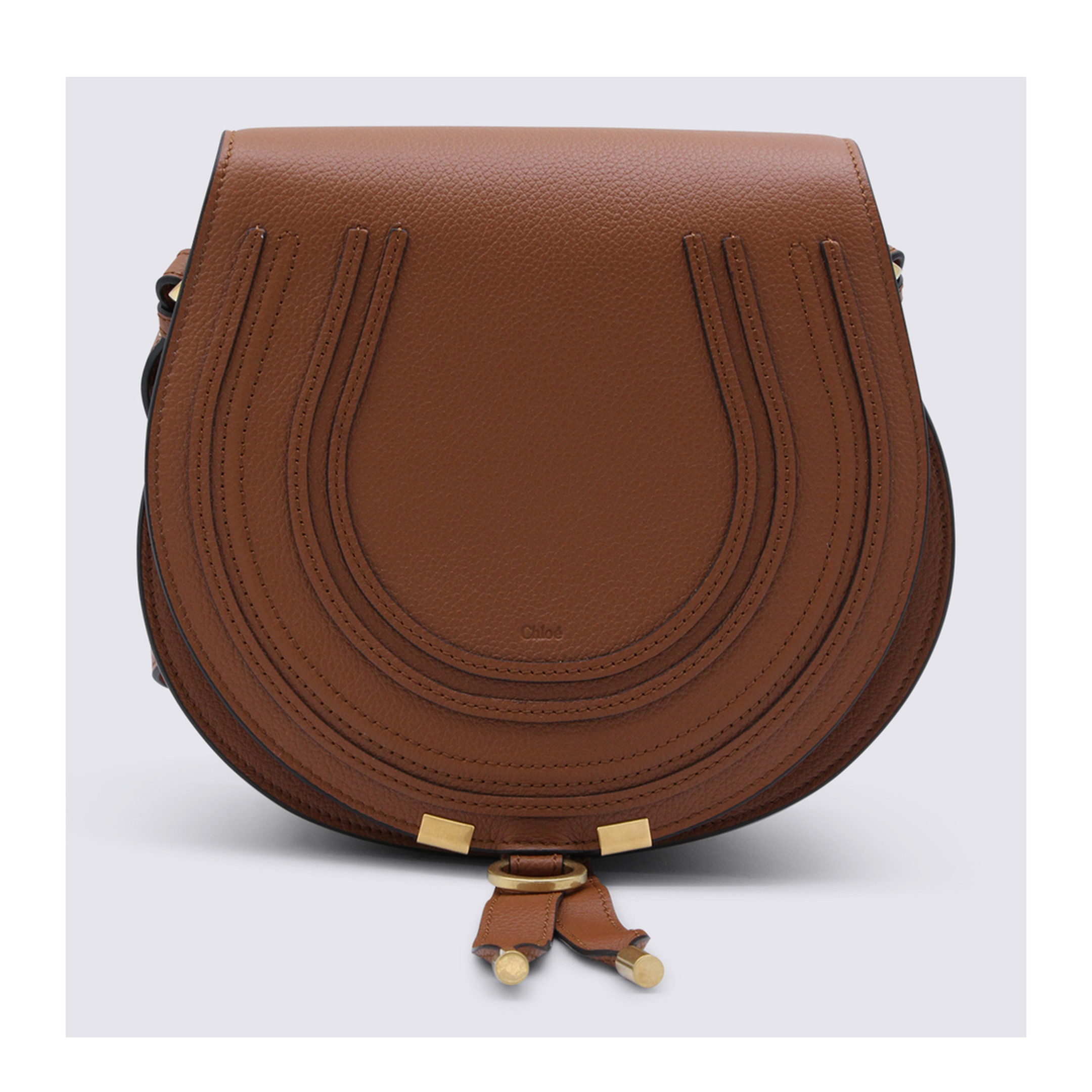 Marcie Calfskin Saddle Bag - Tan - Image 2