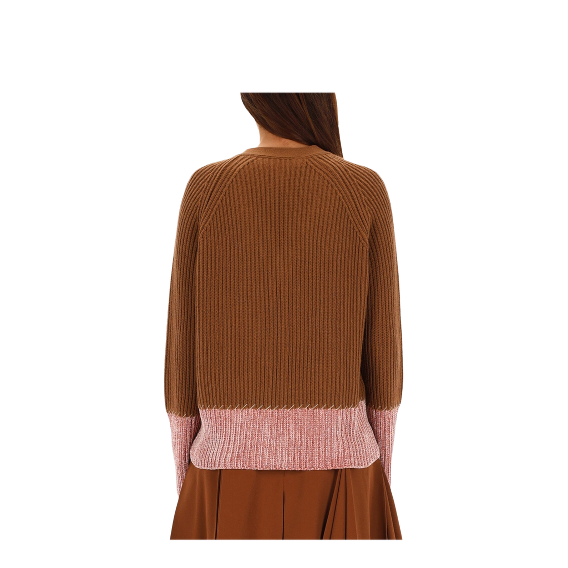 Cardigan with Color Block Pattern - Image 3