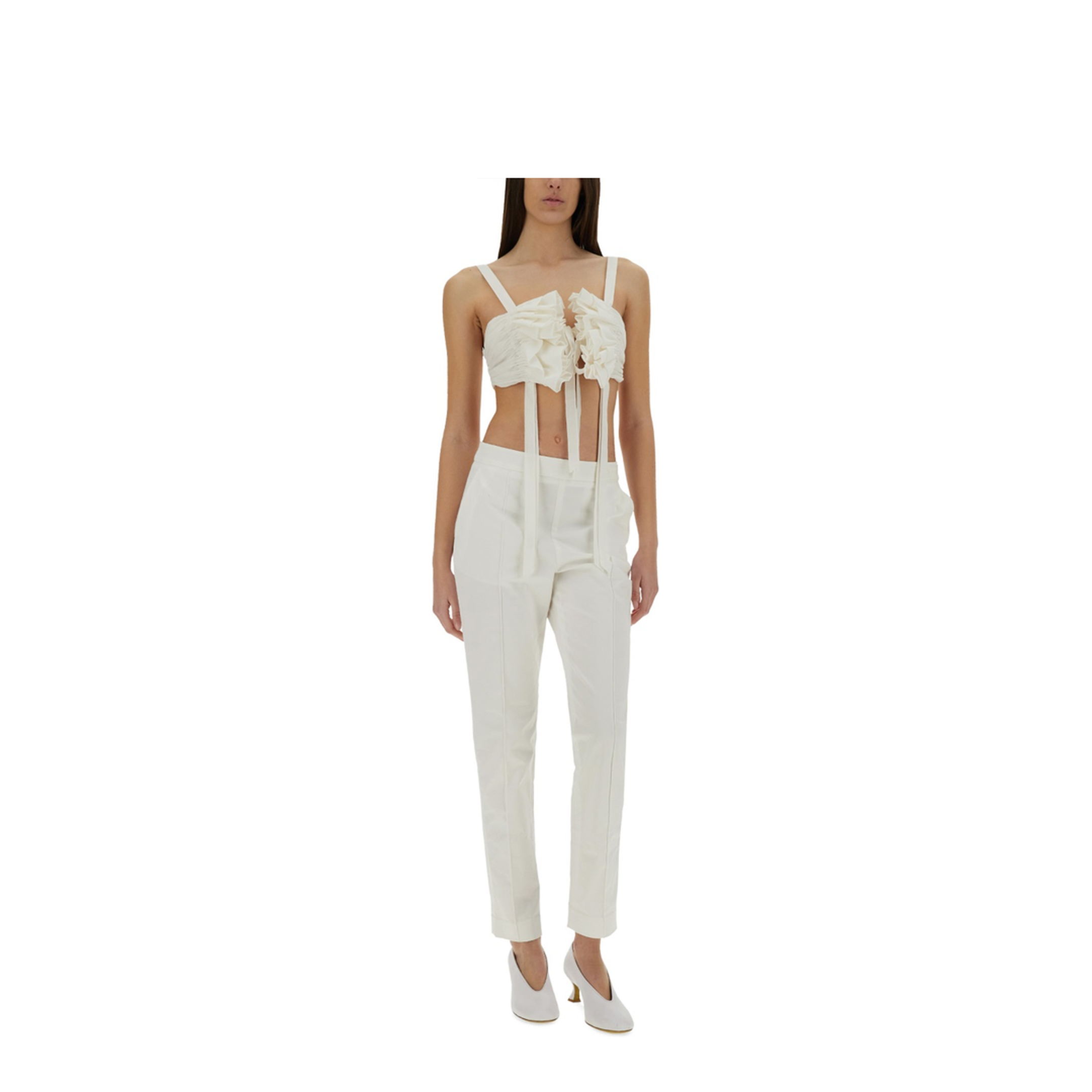 Cotton and Silk Voile Crop Top - Image 2