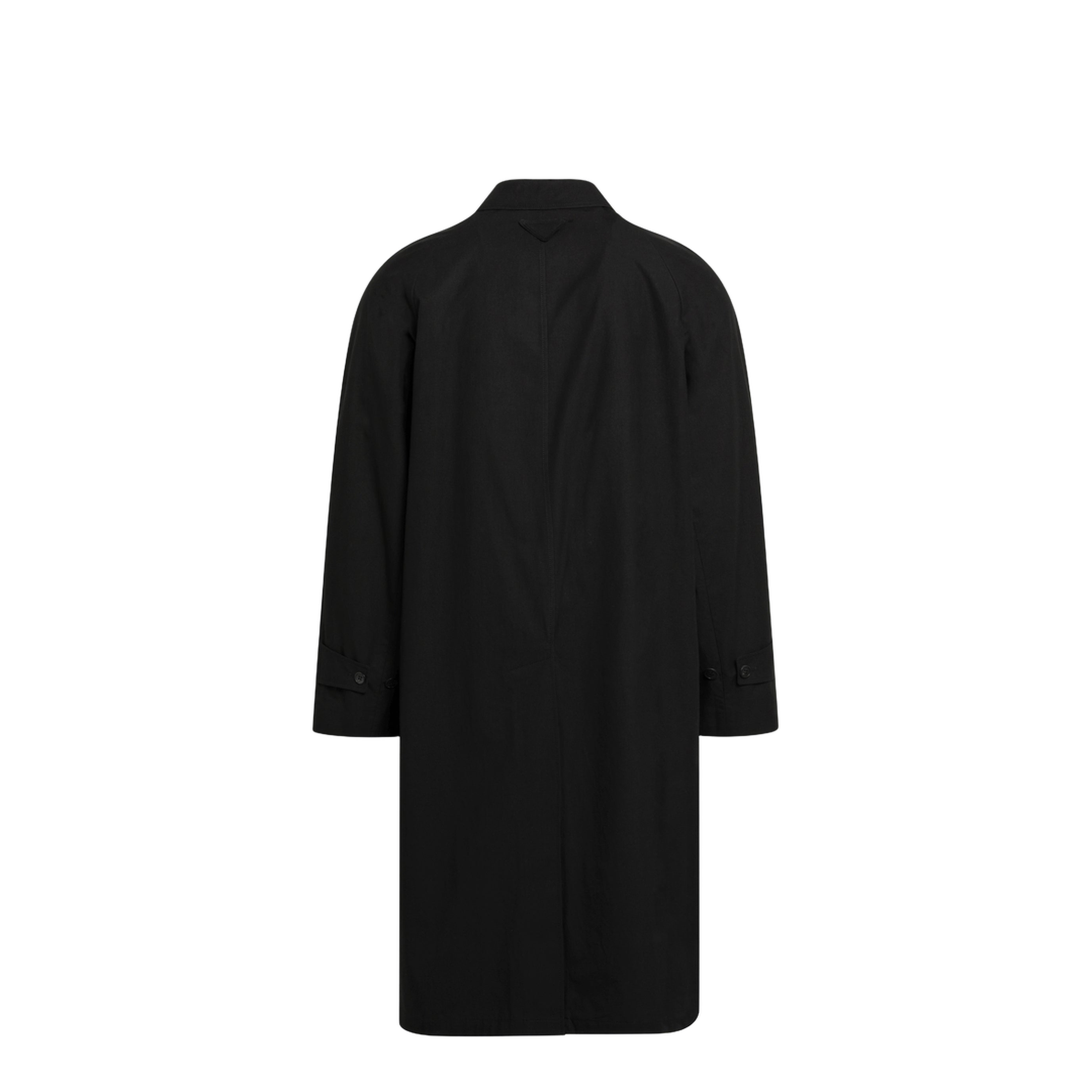 Black Cotton Overcoat - Image 2