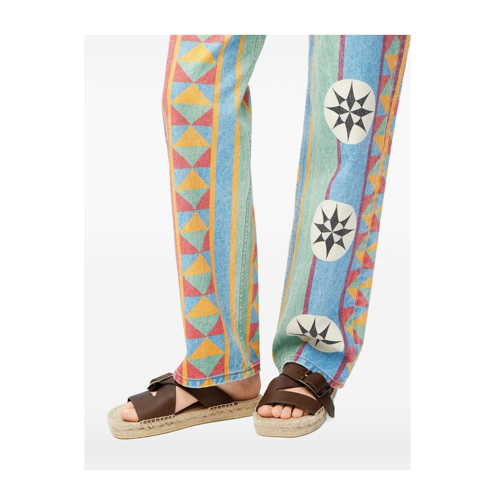 Petal Espadrille Platform Slide in Vegetable-Tanned Calfskin - Image 5