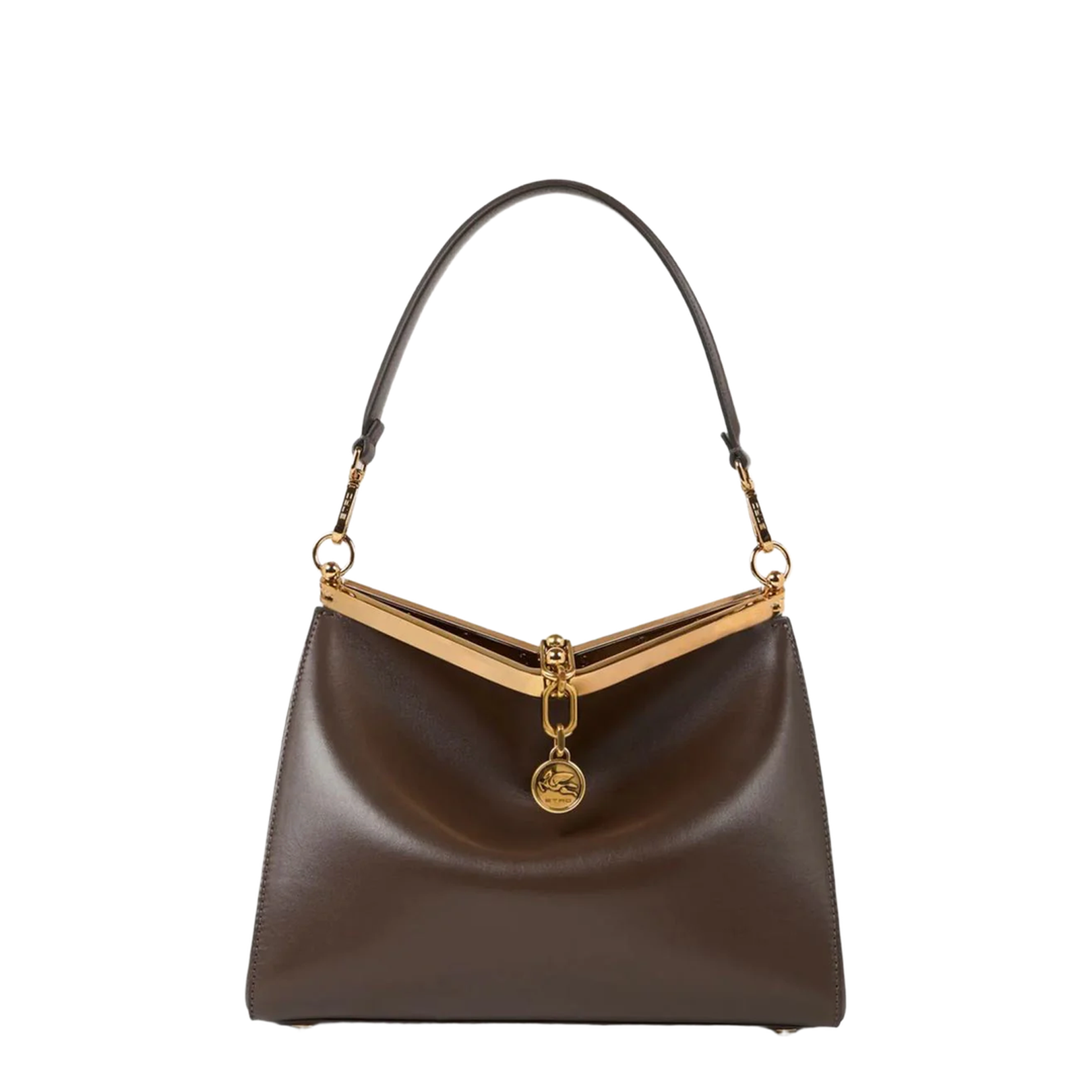 Vela Medium Shoulder Bag Leather Brown - Image 1