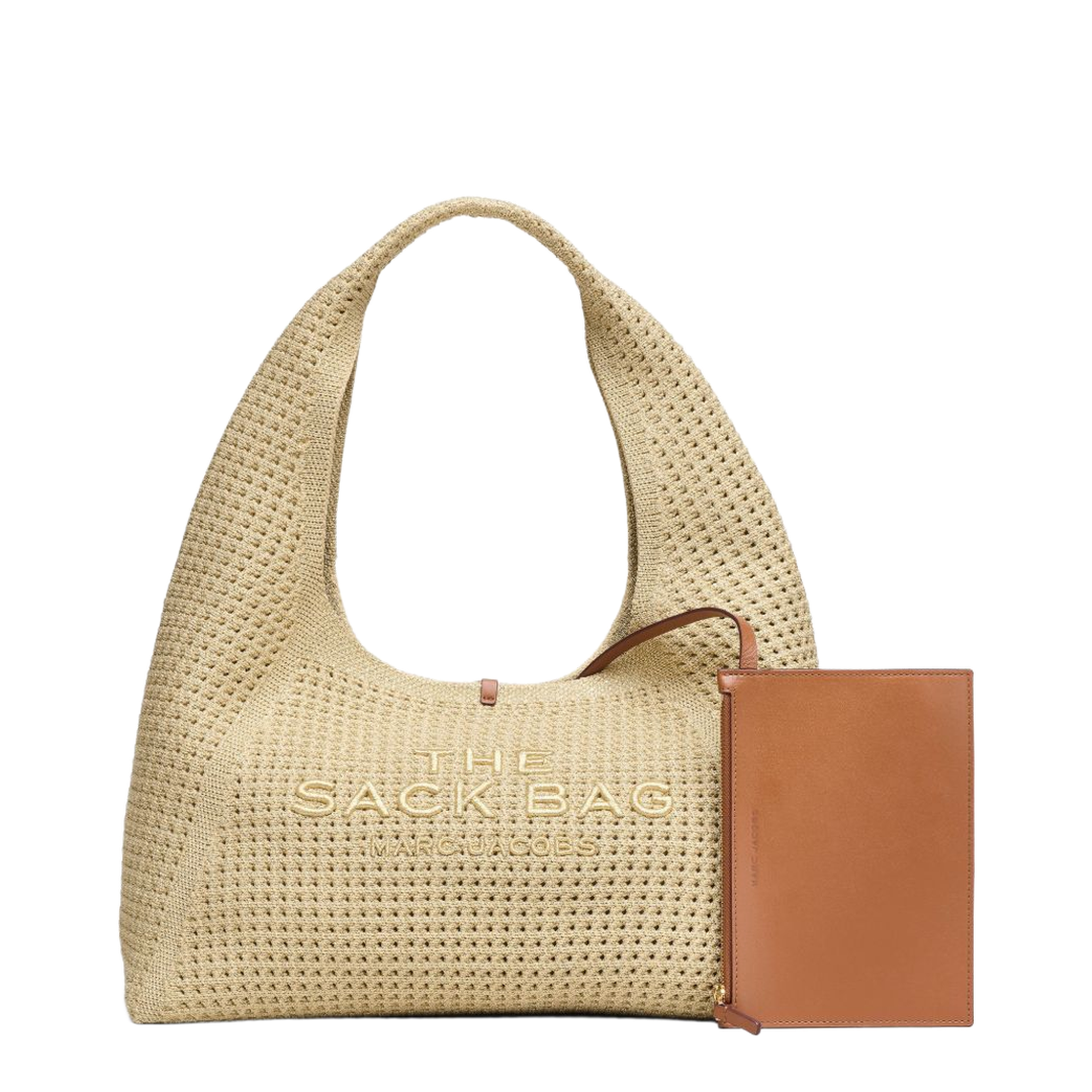 The Sack Lurex Crochet Shoulder Bag - Champagne - Image 3