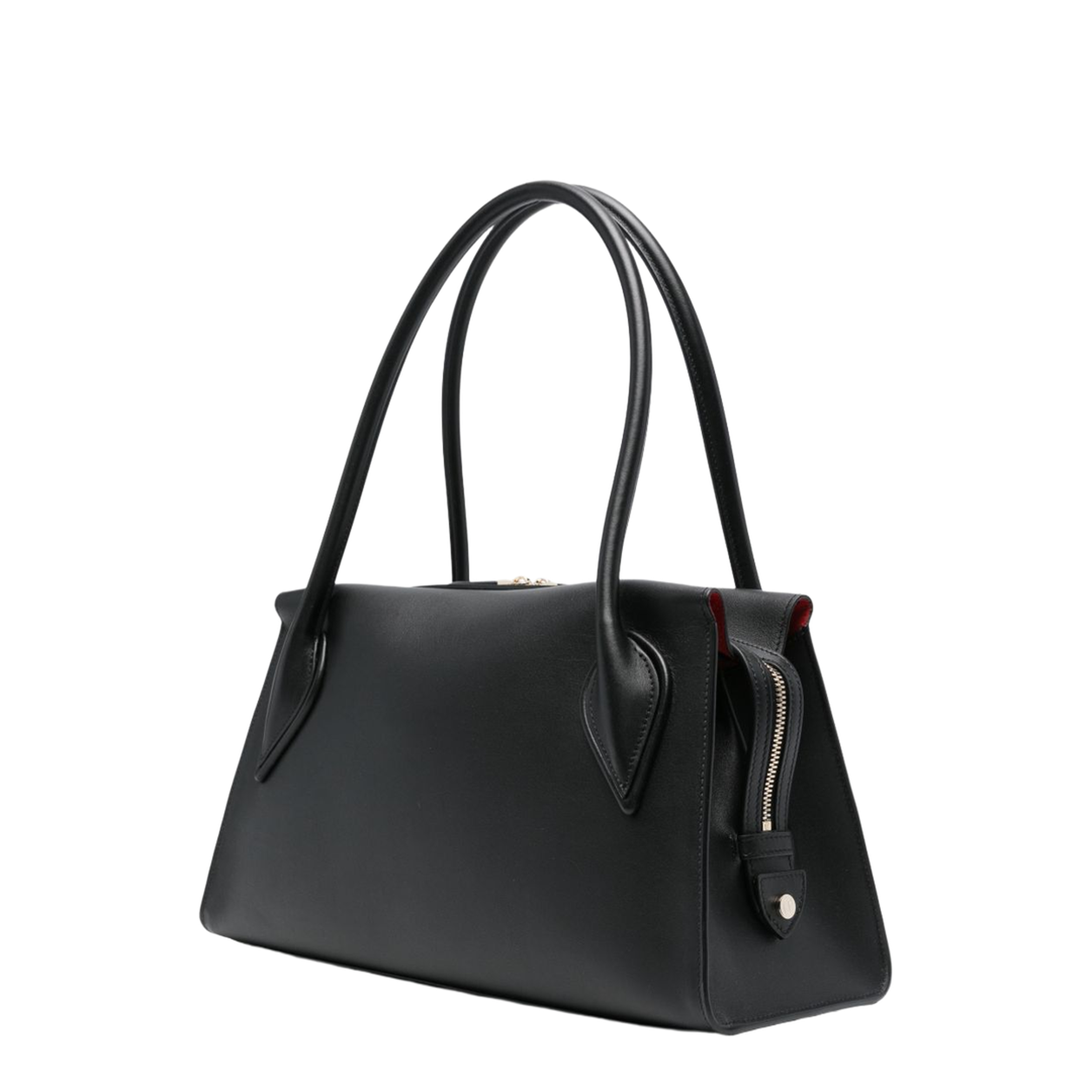 Venus Medium Calf Leather Shoulder Bag - Black - Image 4
