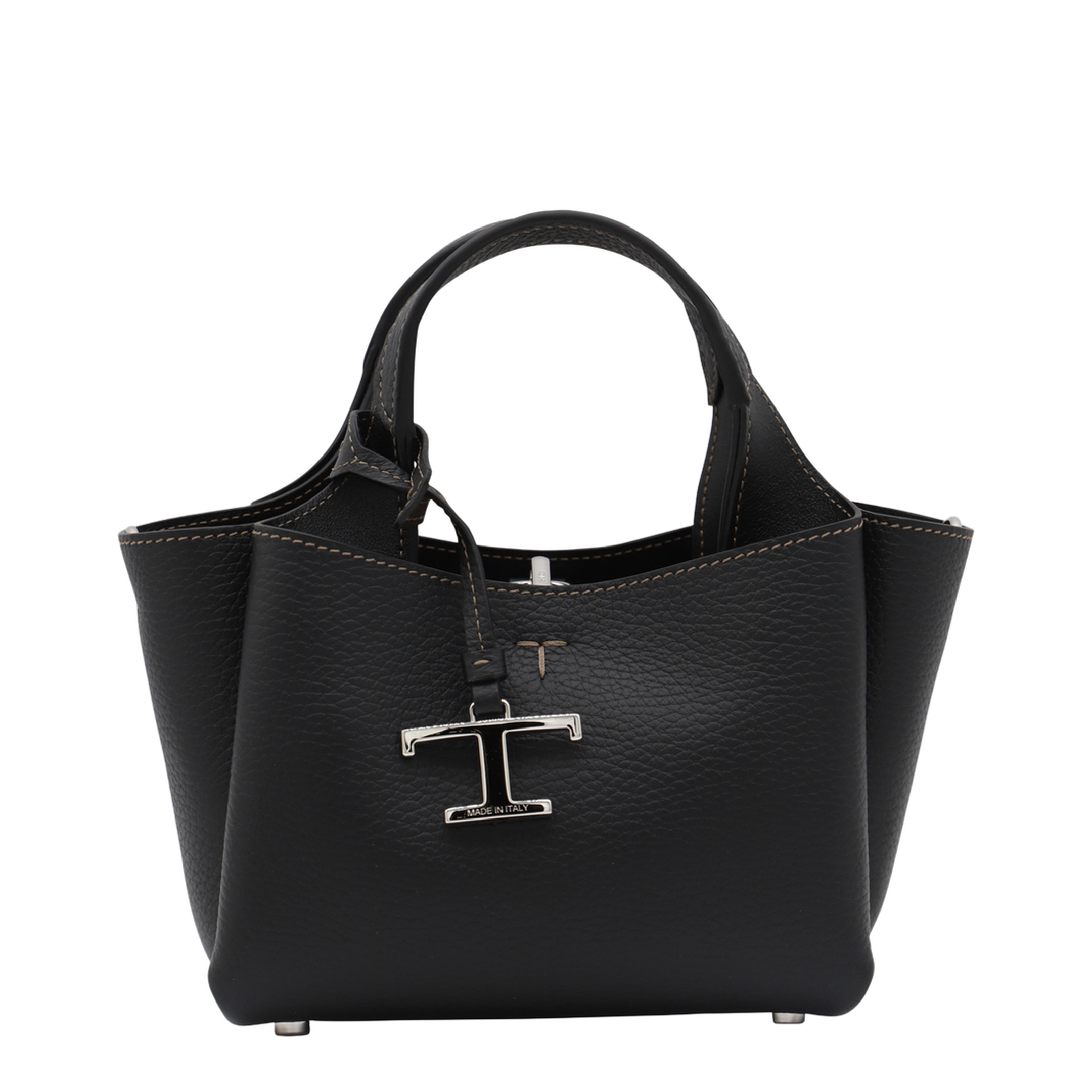 Micro Calfskin Handbag - Black - Image 2