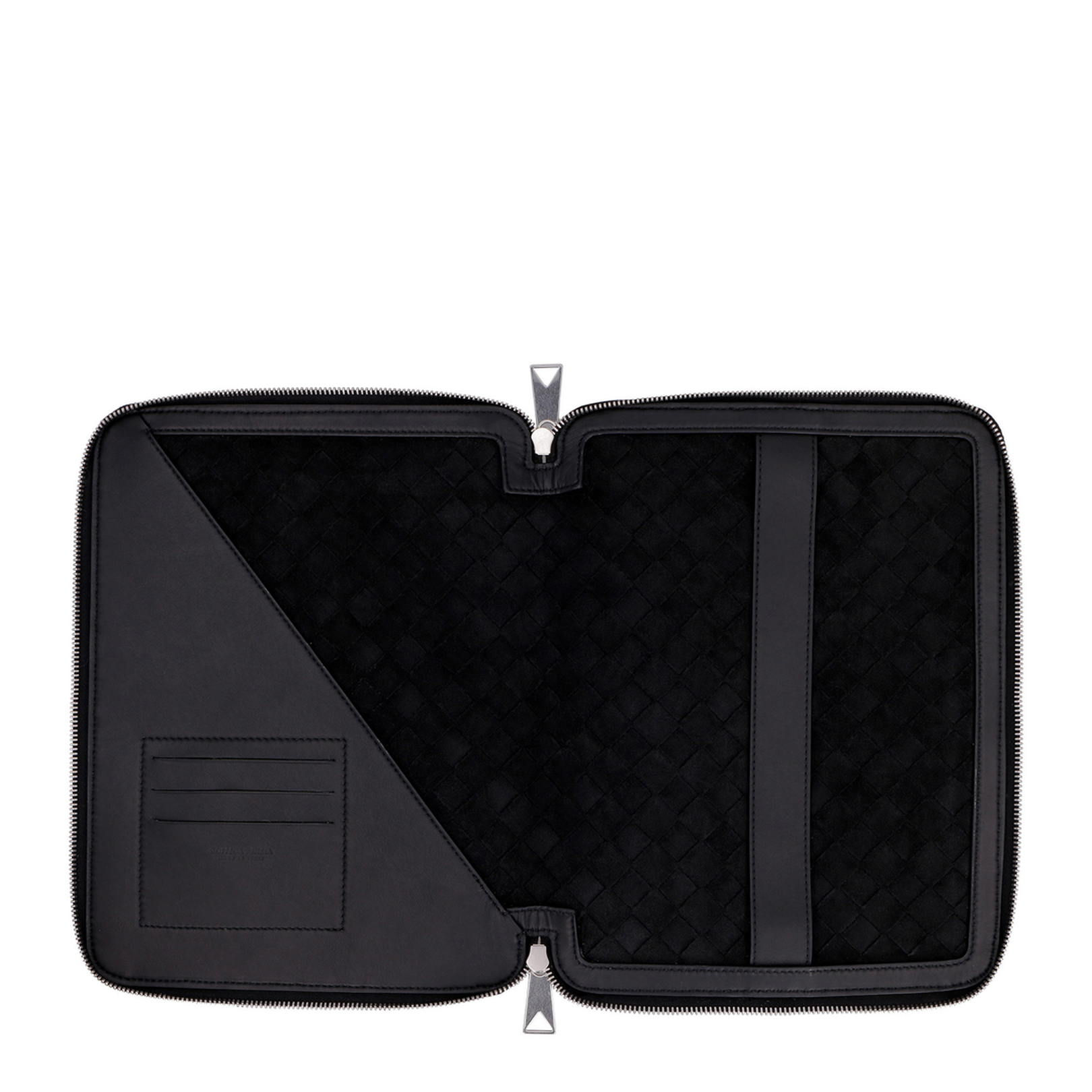 Intrecciato Leather Laptop Bags - Black - Image 4
