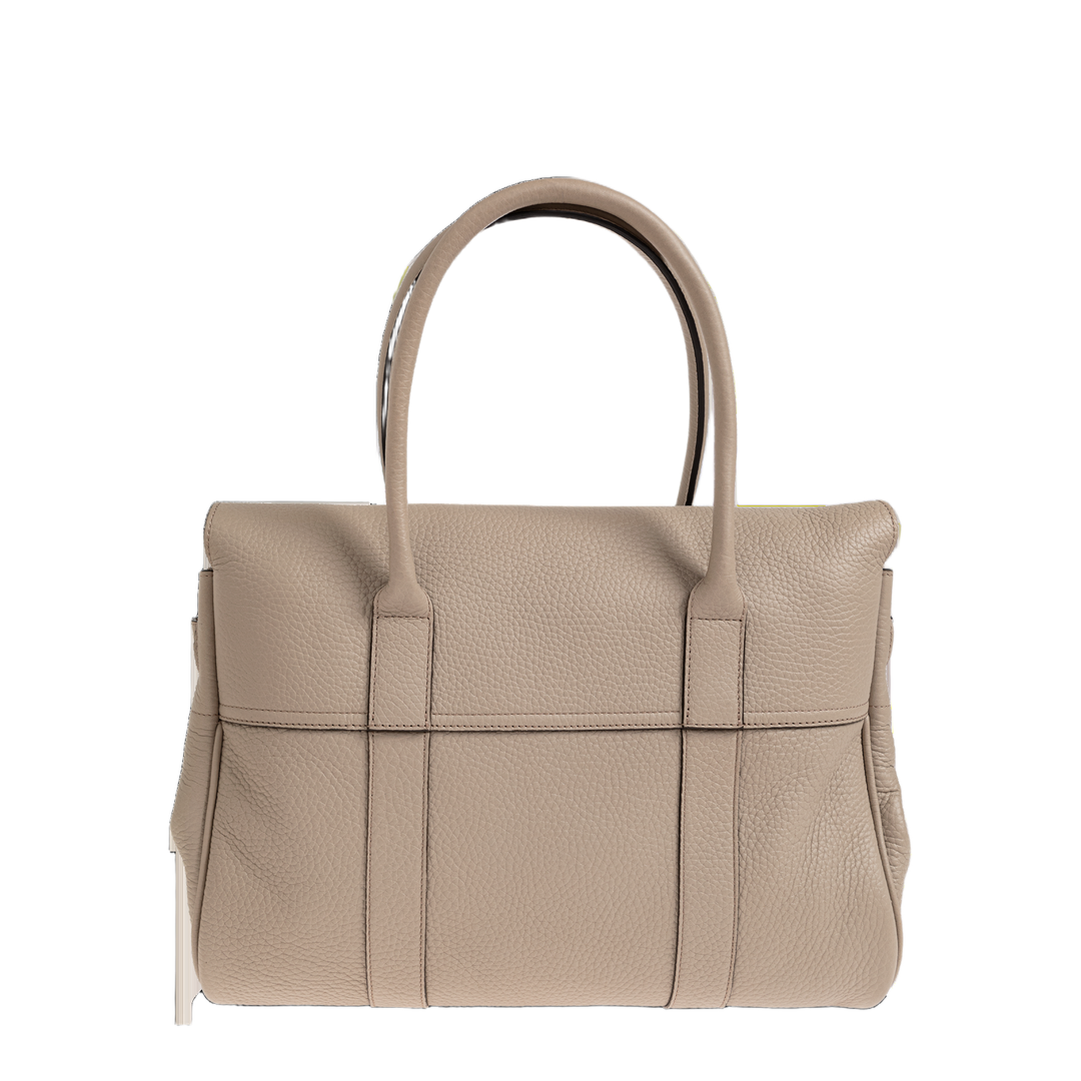 Bayswater Heavy Grain Leather Handbag - Cashmere Taupe - Image 3