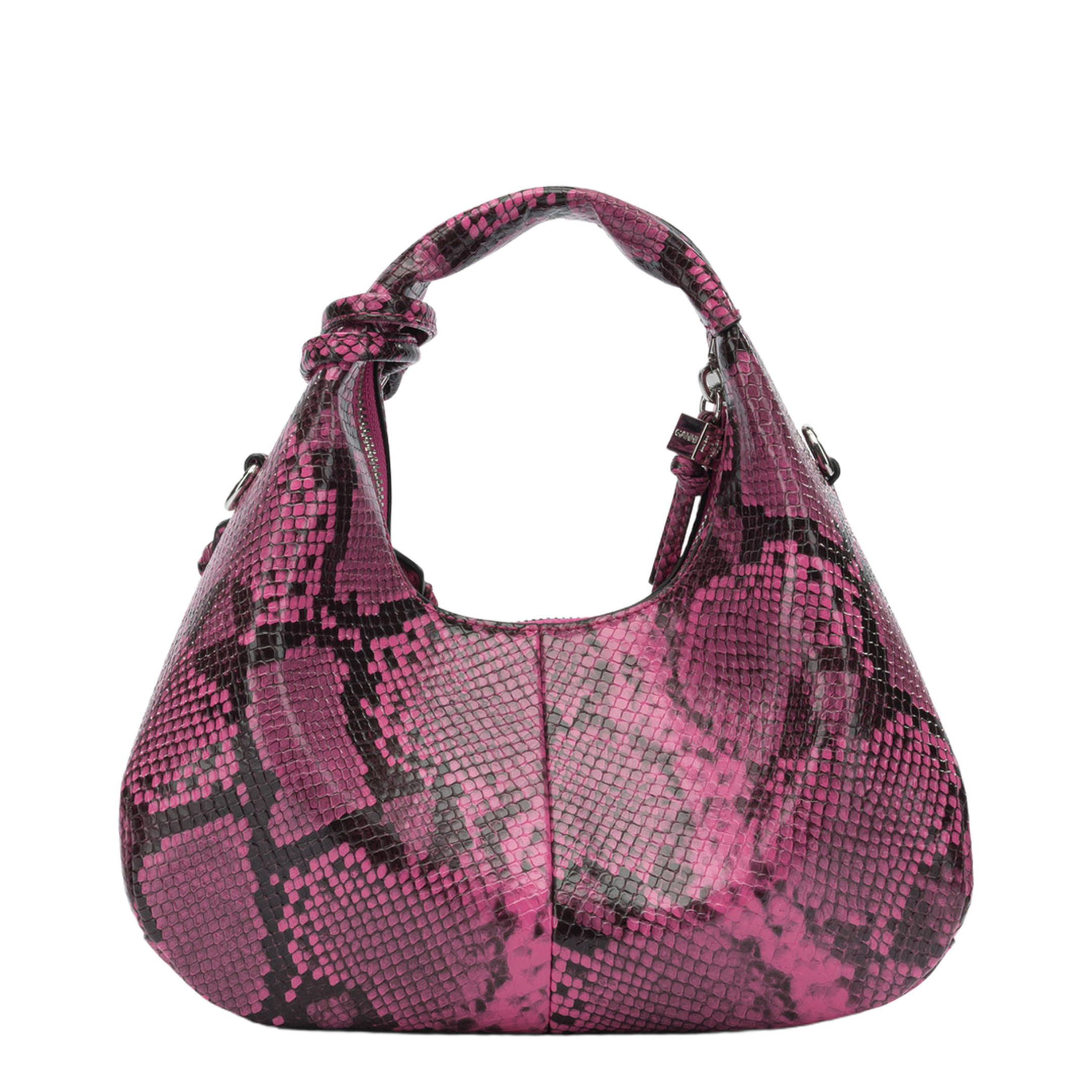 Mini Hobo Mini Recycled Polyester Hobo Bag - Fuchsia - Image 3