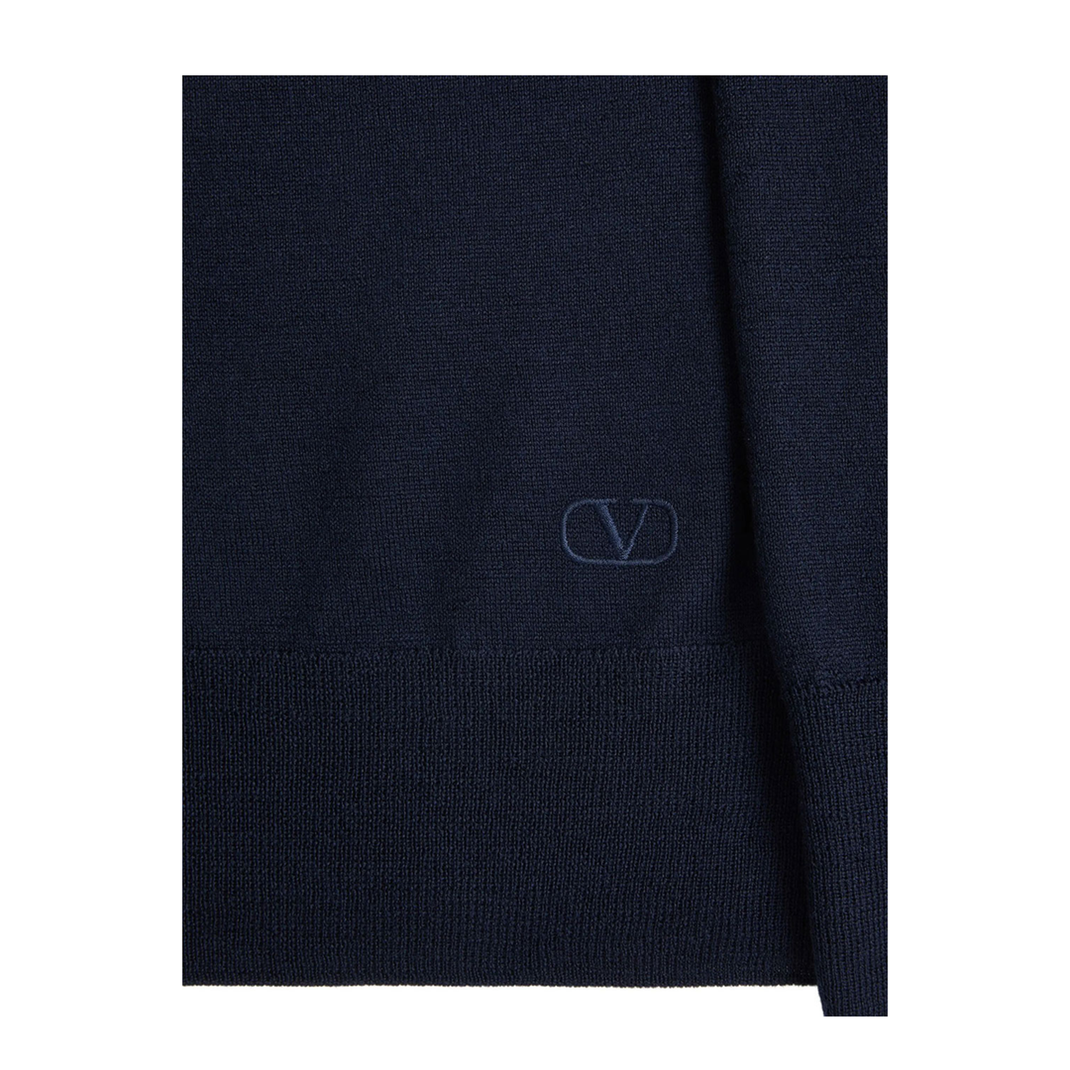 Wool Jumper with Vlogo Embroidery - Image 13
