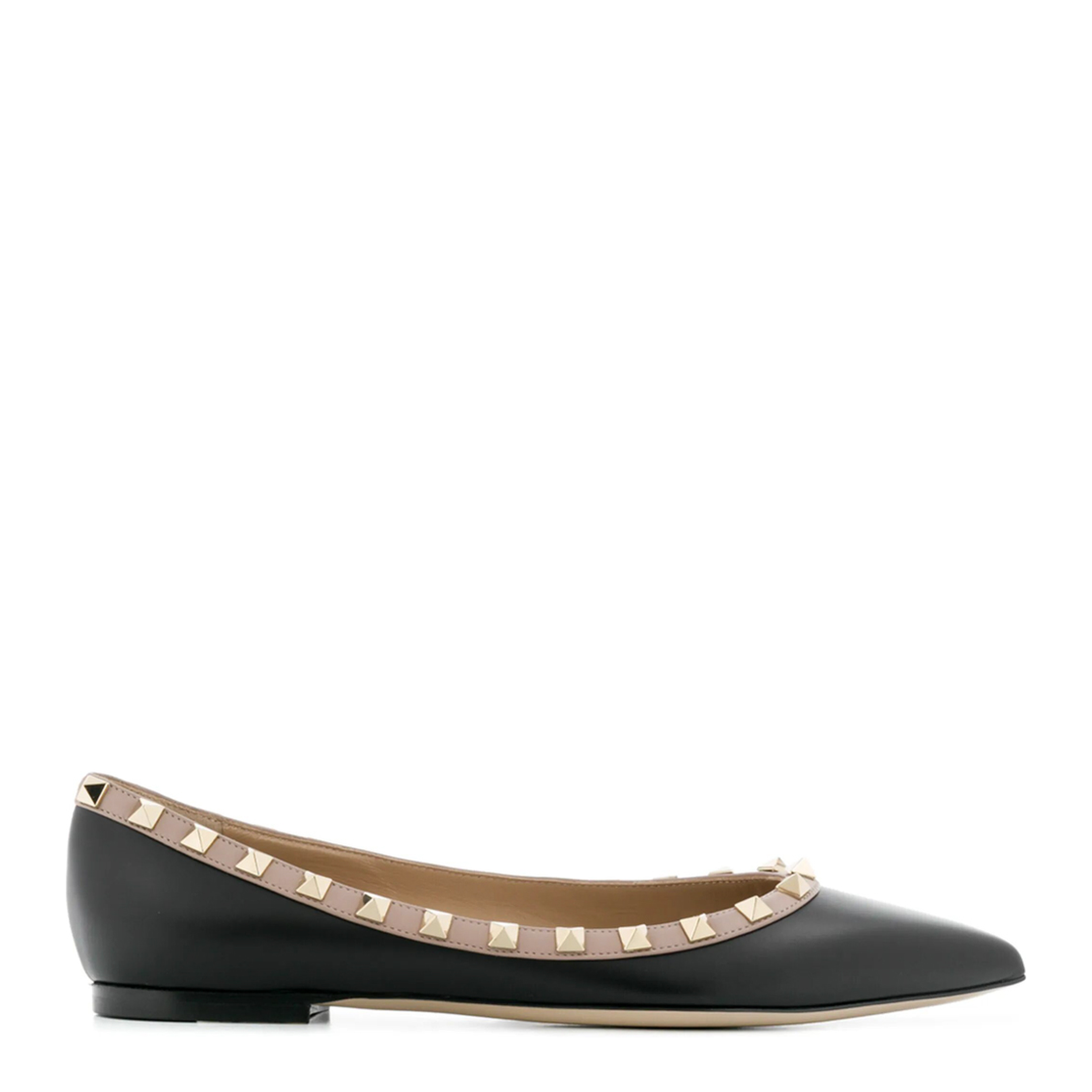Rockstud Leather Ballet Flat - Image 1