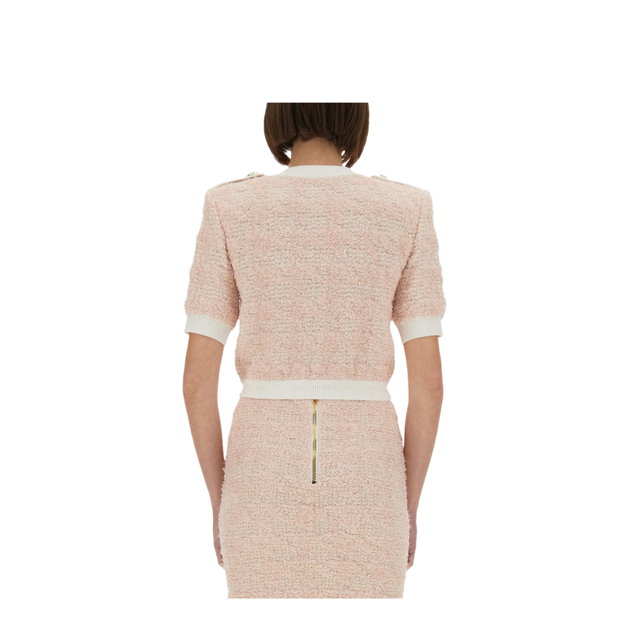 Short-Sleeved Knit Cardigan - Image 3