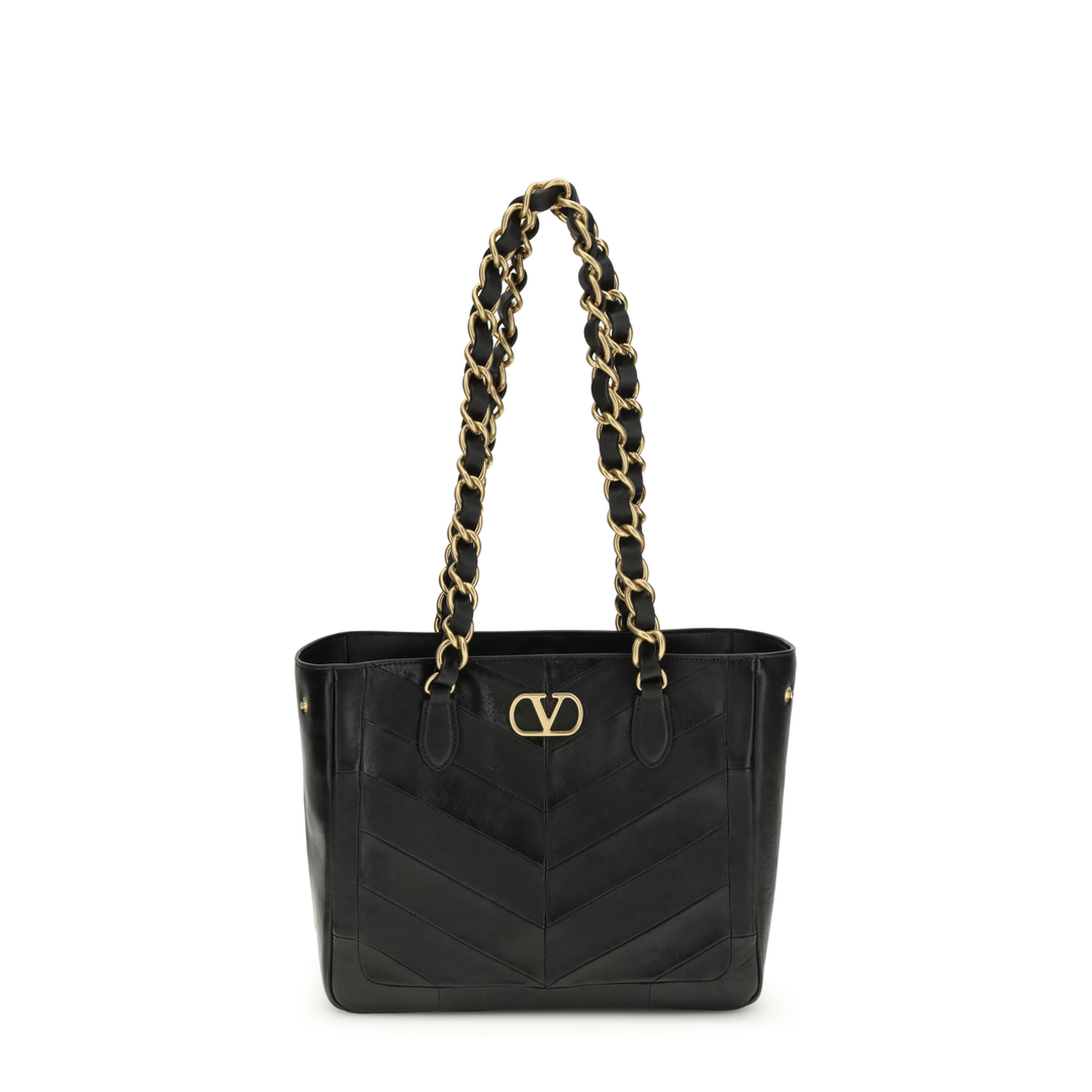 La Seine Small Nappa Leather Shopping Bag - Black - Image 1