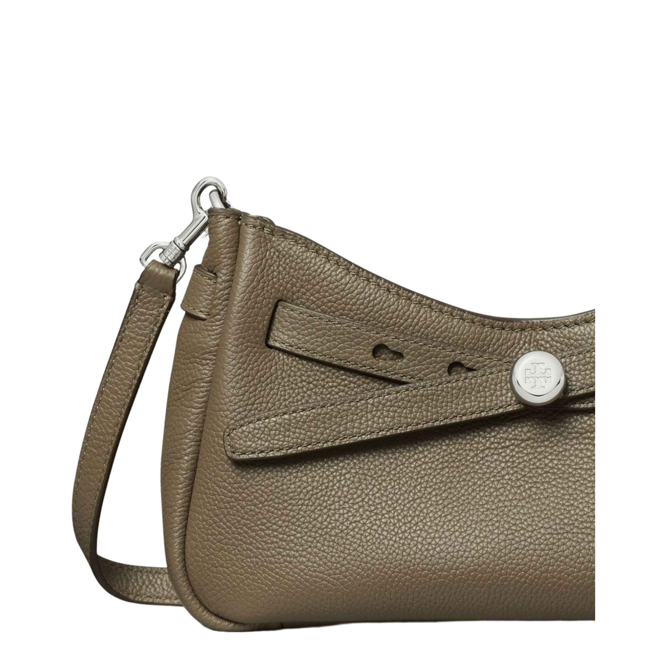 Romy Pebbled Leather Crossbody - Wild Mushroom - Image 3