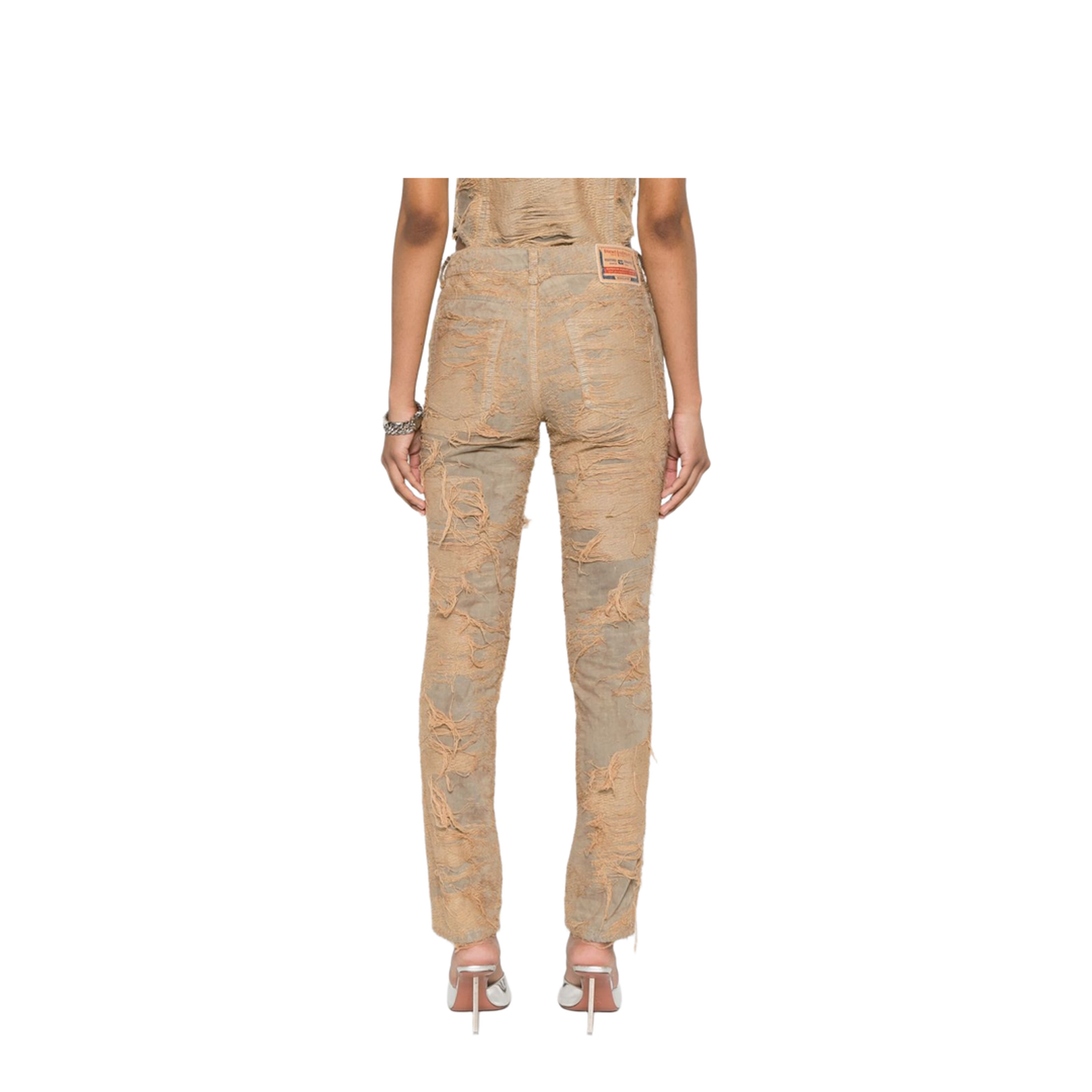 Slim Jeans In Beige - Image 5