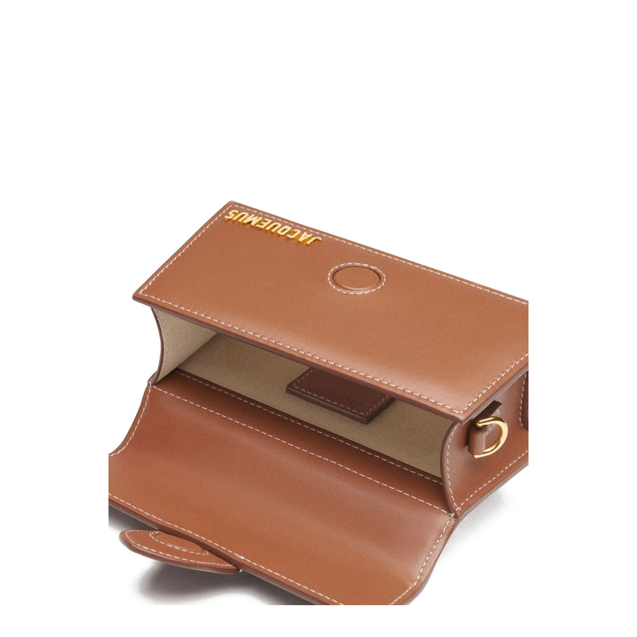 The Bambino Small Calfskin Leather Shoulder Bag - Brown - Image 2
