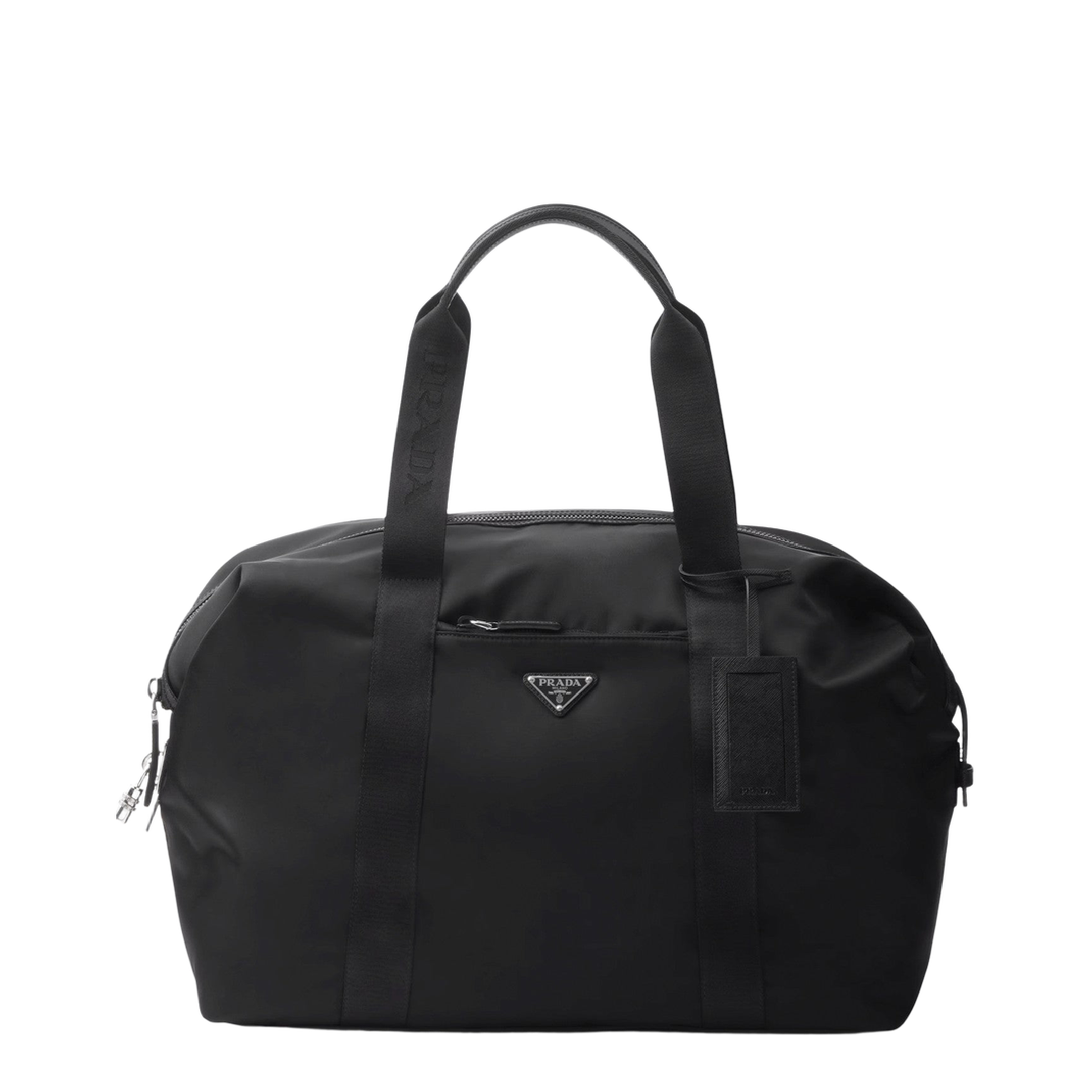 Re-Nylon and Saffiano Leather Duffle Bag - Nero - Image 1