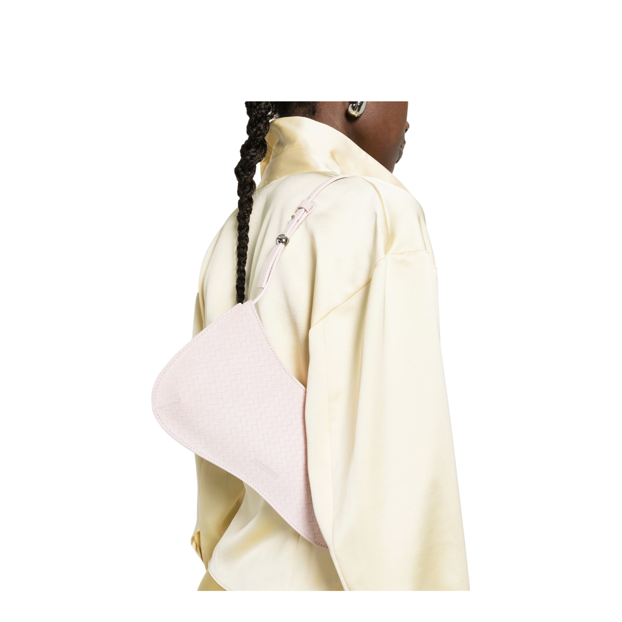 Le Bisou Calf Leather Shoulder Bag - Light Pink - Image 5