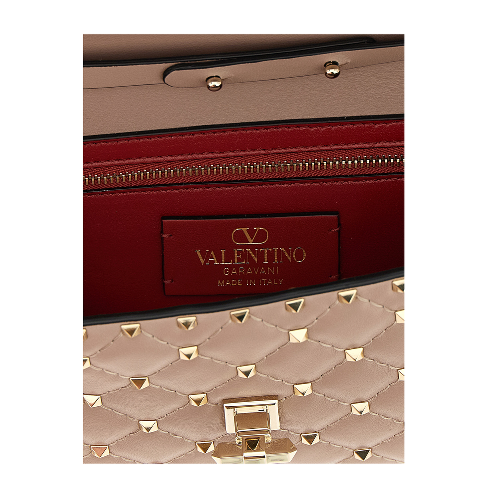 Rockstud Spike Nappa Leather Crossbody Clutch Bag - Image 4