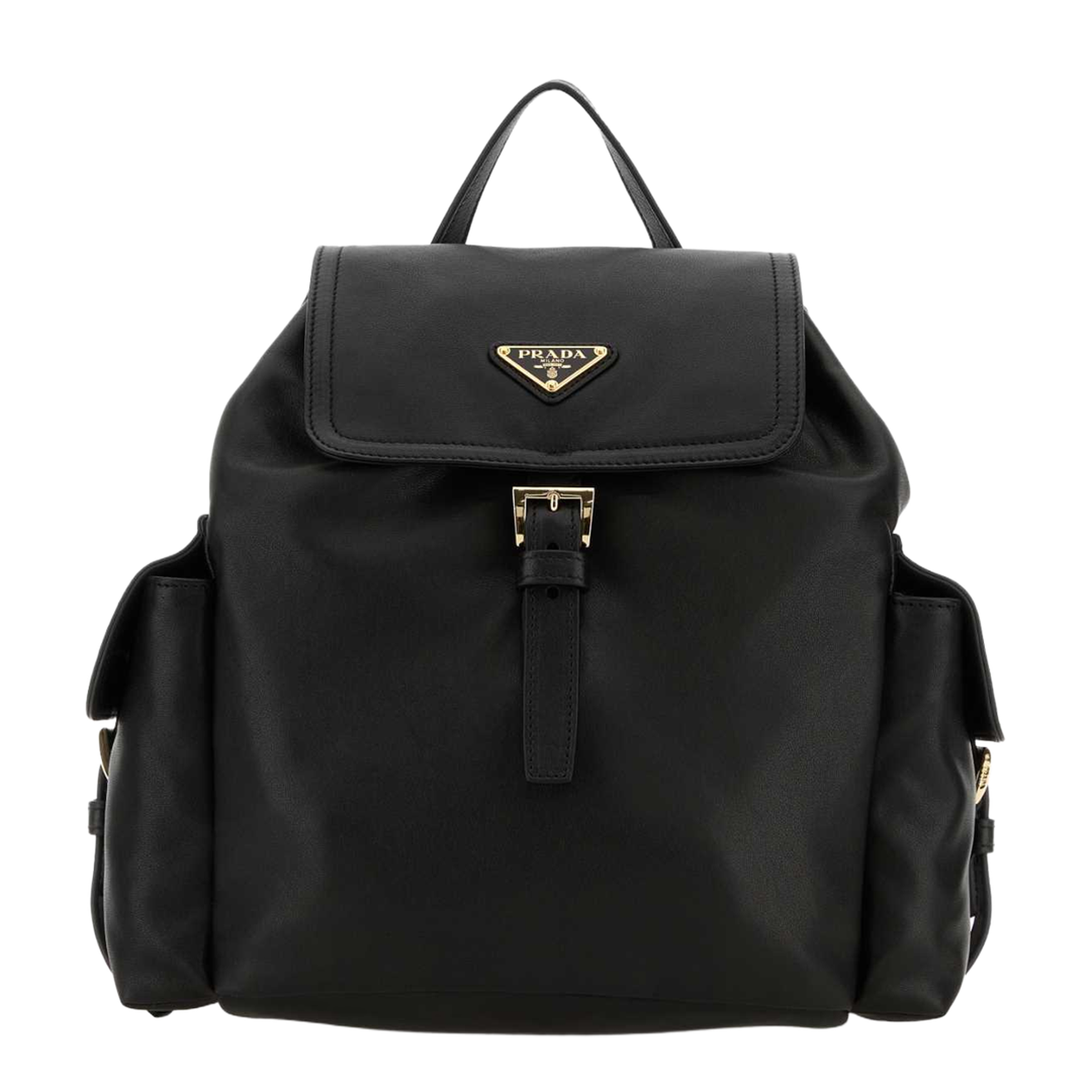 Black Leather Backpack - Image 1