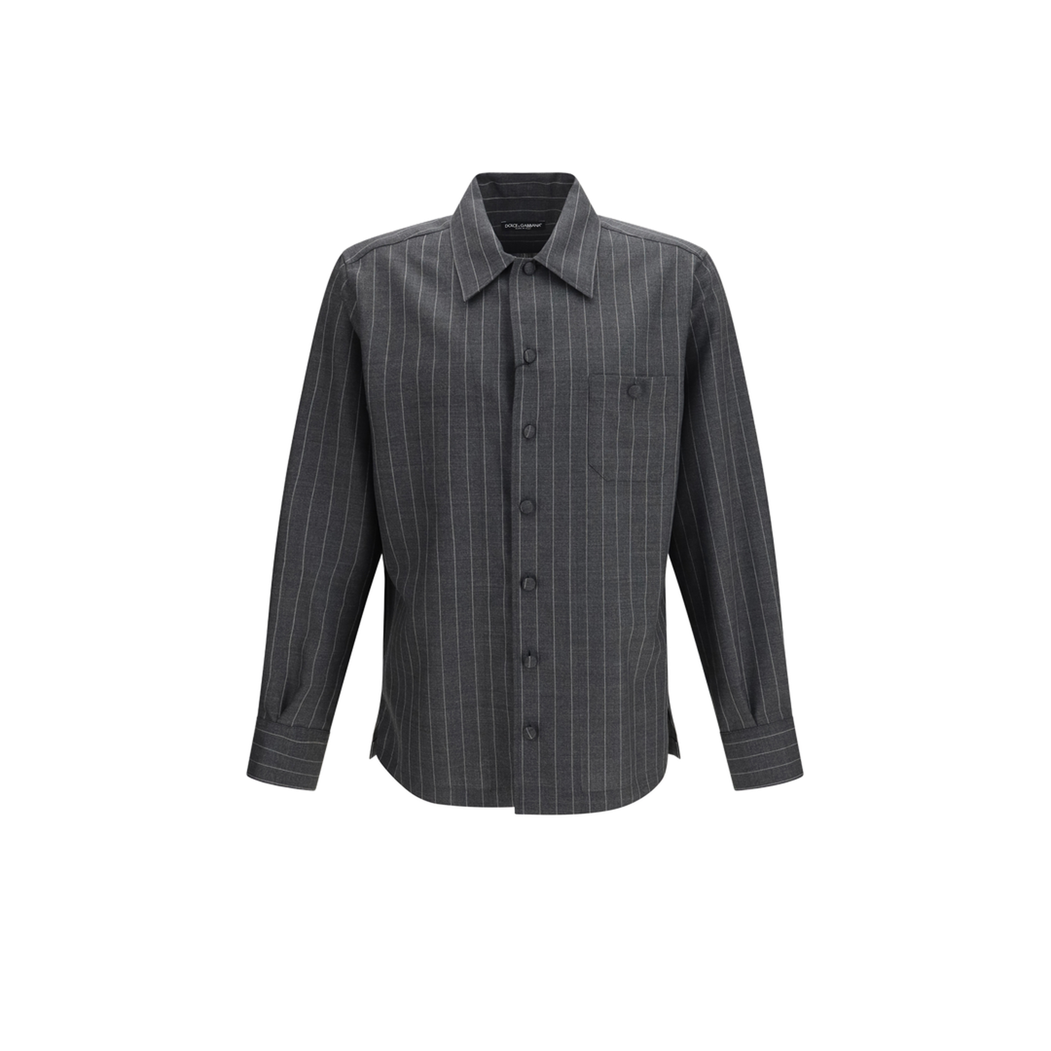 Pinstripe Wool Shirt - Image 1
