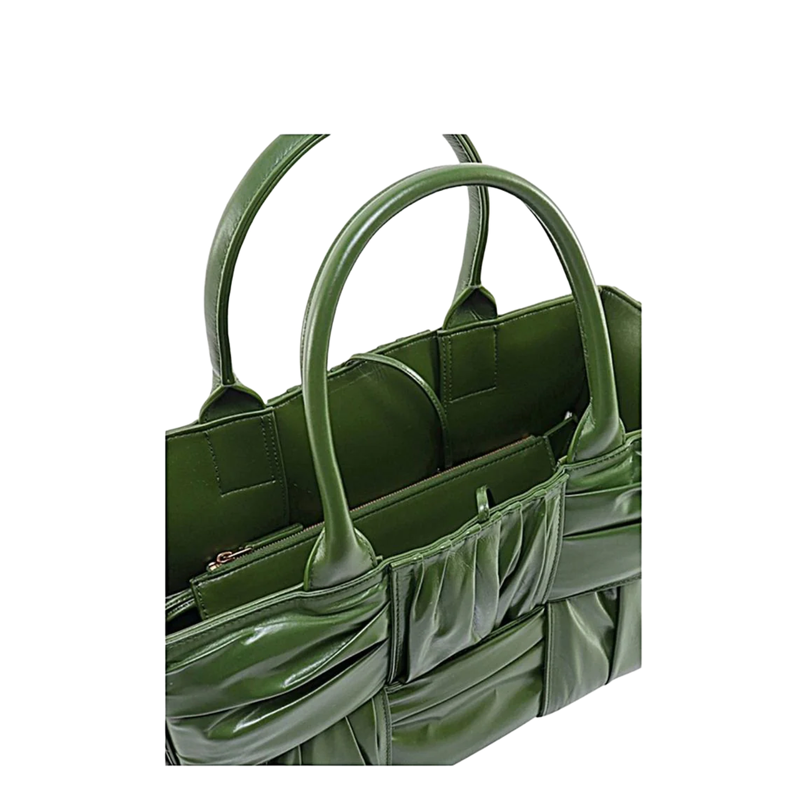 Arco Leather Tote Bag Green - Image 3