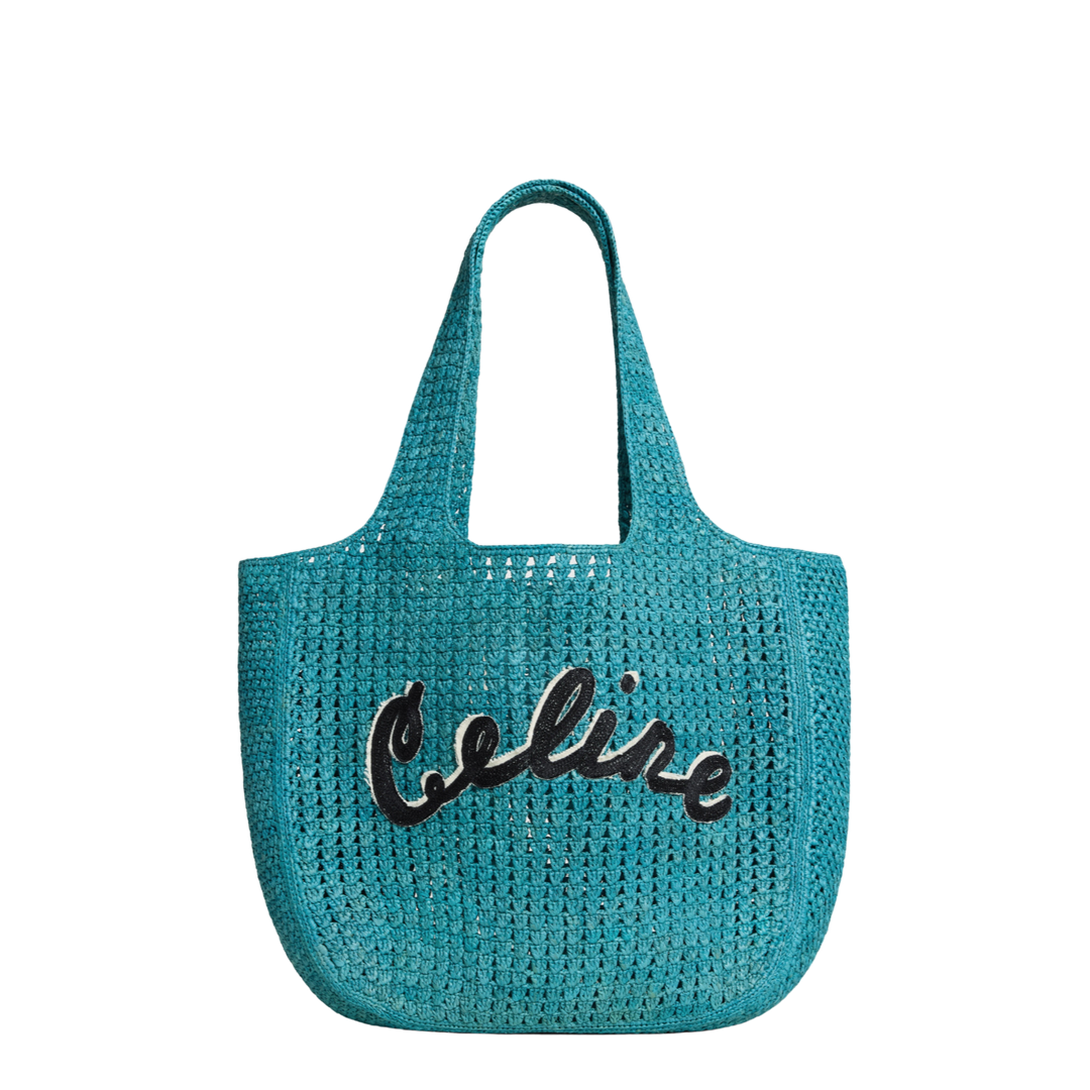 Hobo Bag Raffia Blue - Image 1