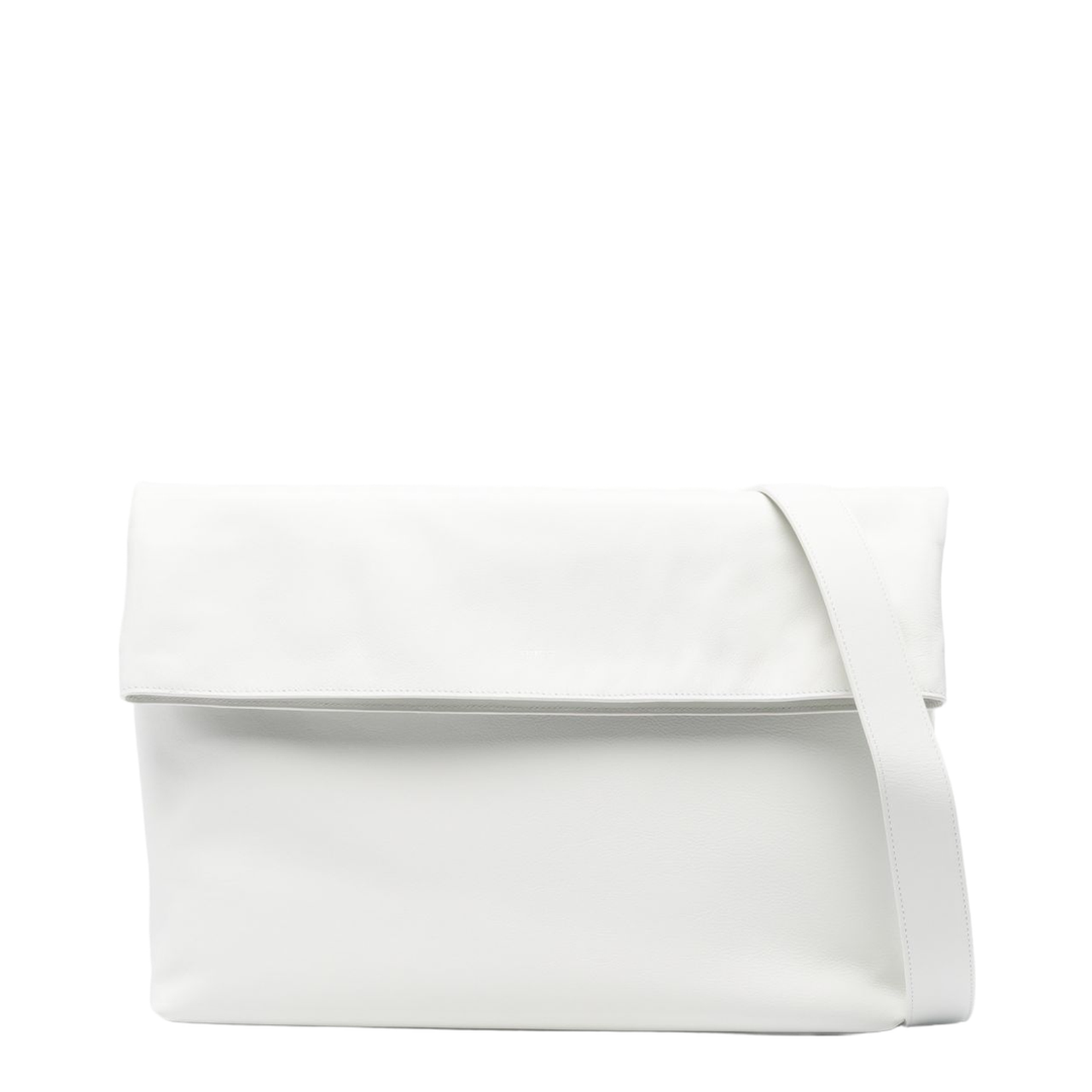 Sofia Medium Leather Tote Bag - White - Image 1