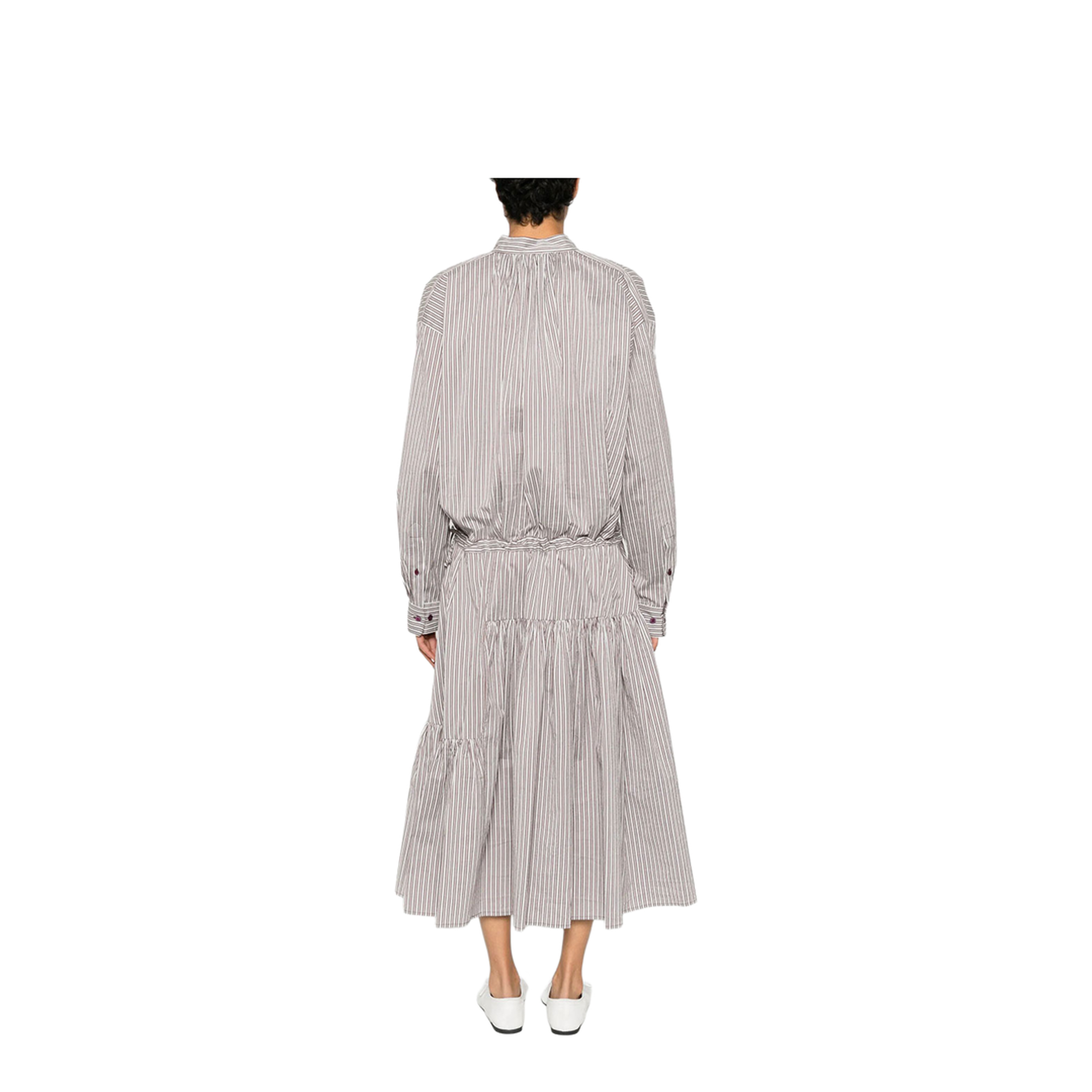 Striped Silk-Blend Long Dress - Image 3