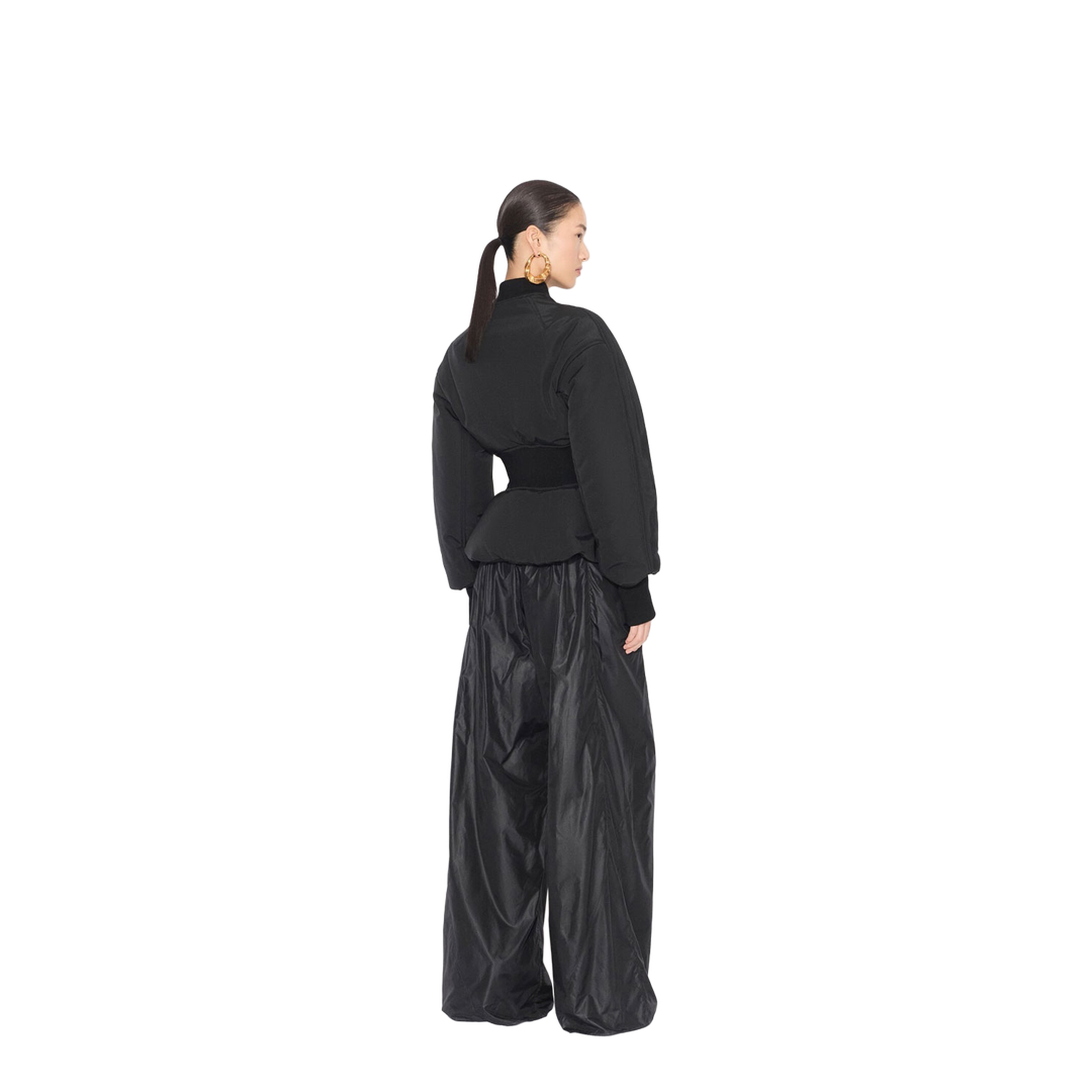 Nylon Peplum Bomber - Image 3