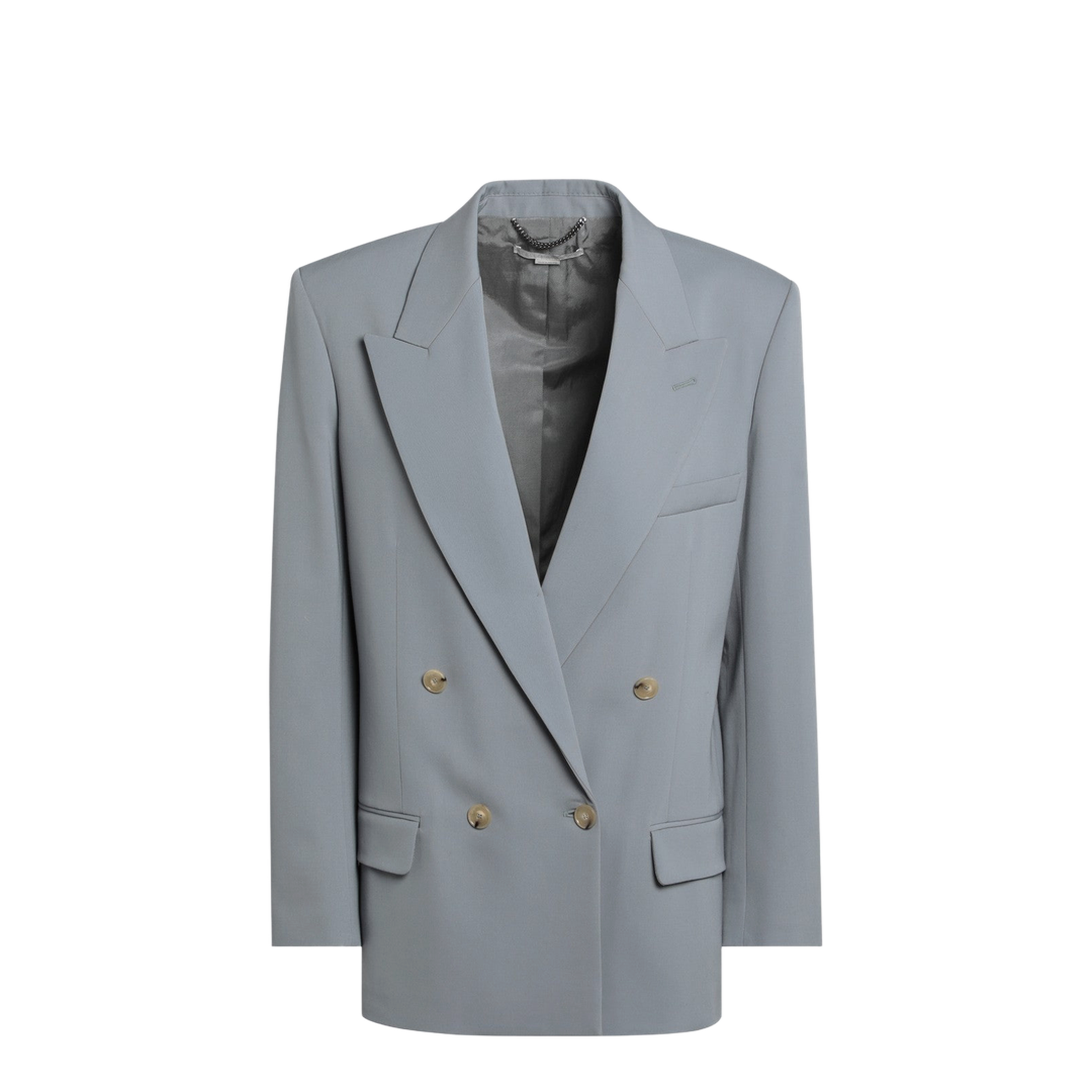 Light Grey Wool Double-Breasted Jacket - Image 1