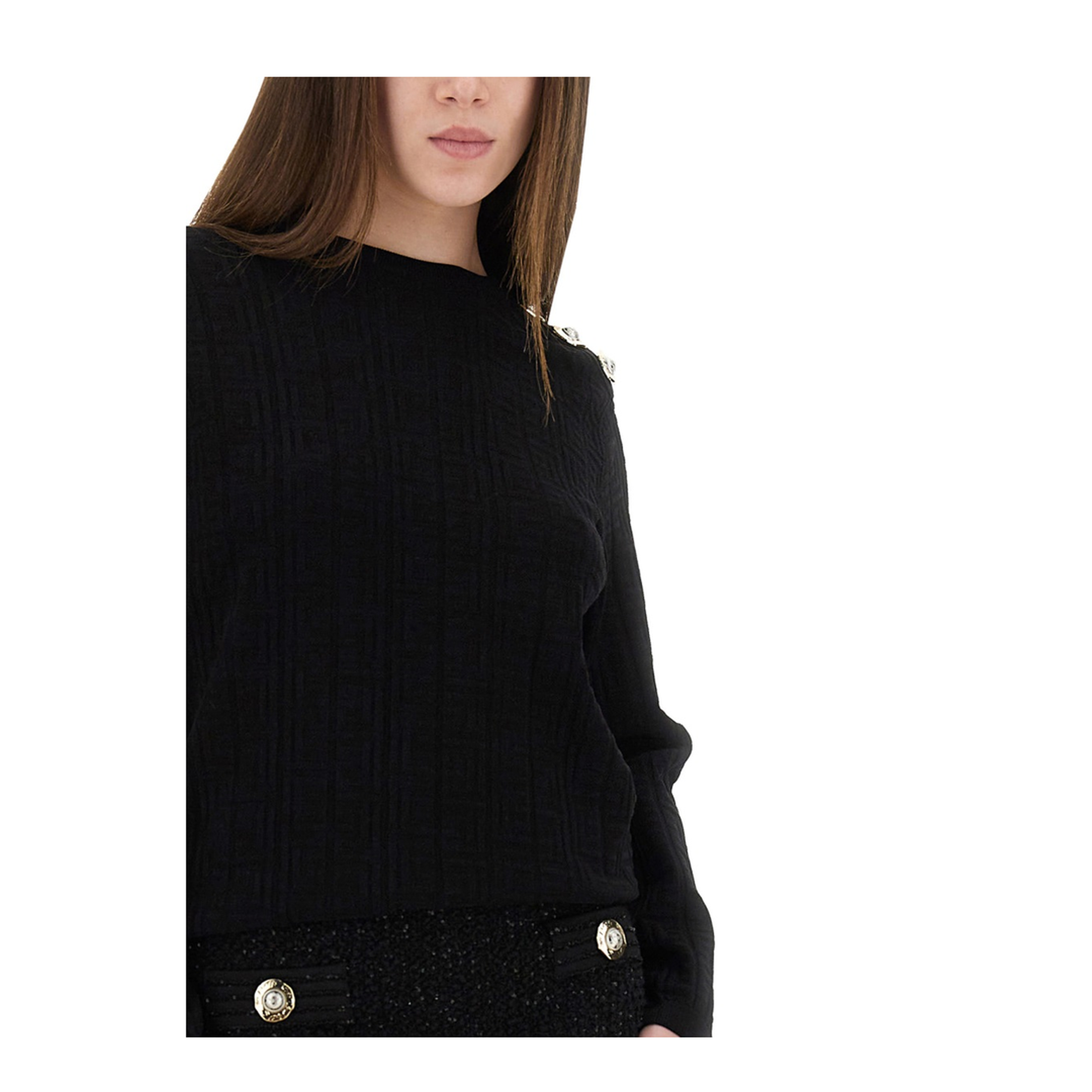 Knitted Sweater Black - Image 4