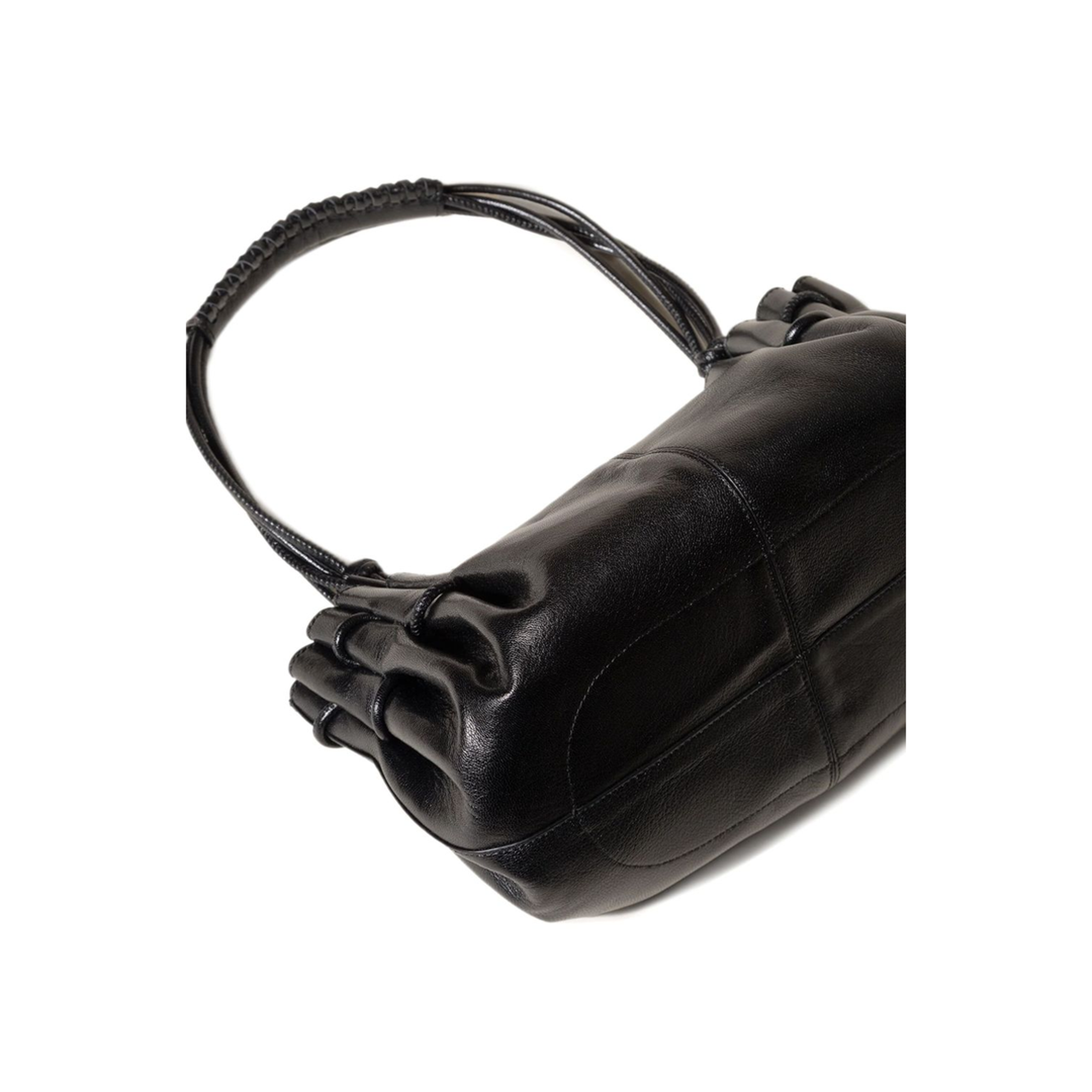 Mini Sheepskin Shoulder Bag - Black - Image 3