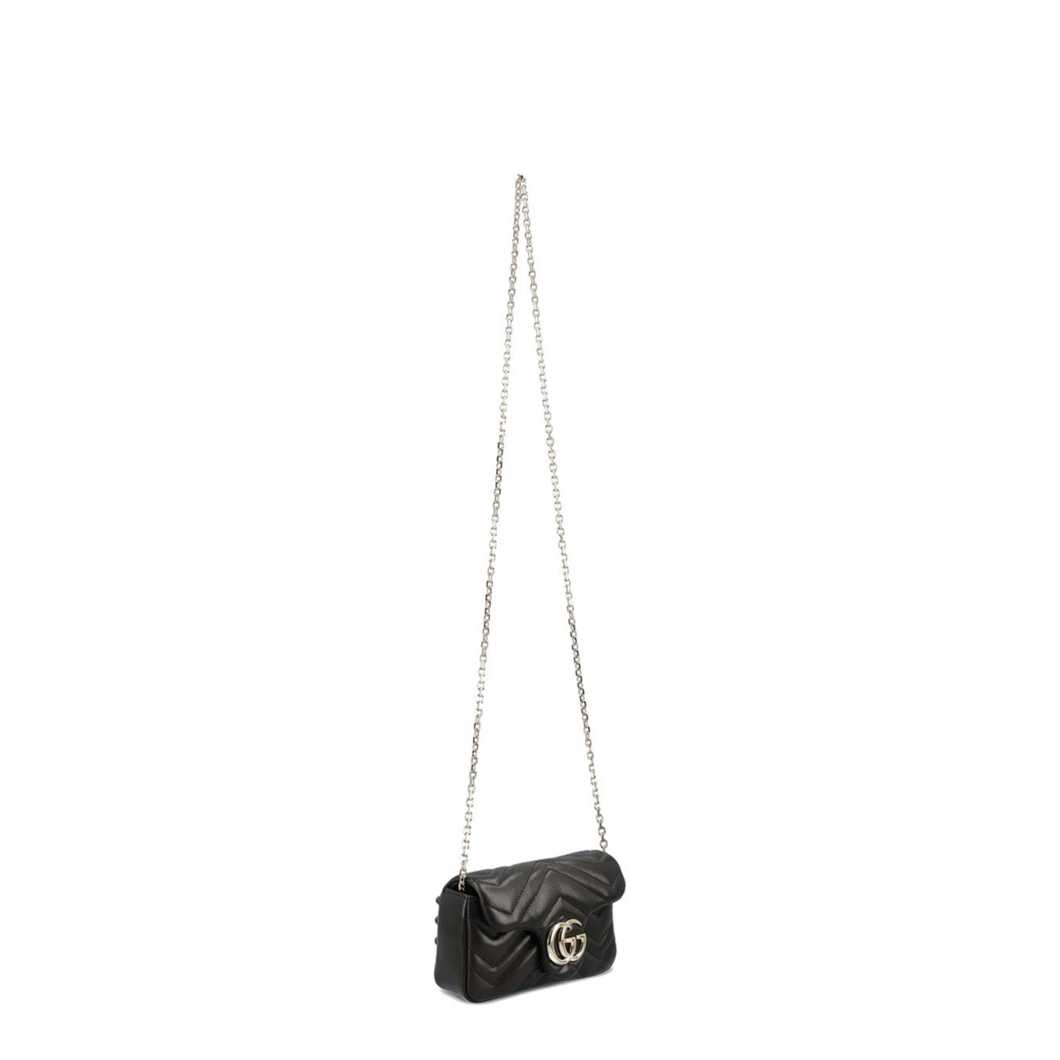 GG Marmont Mini Shoulder Bag Lambskin - Black - Image 3