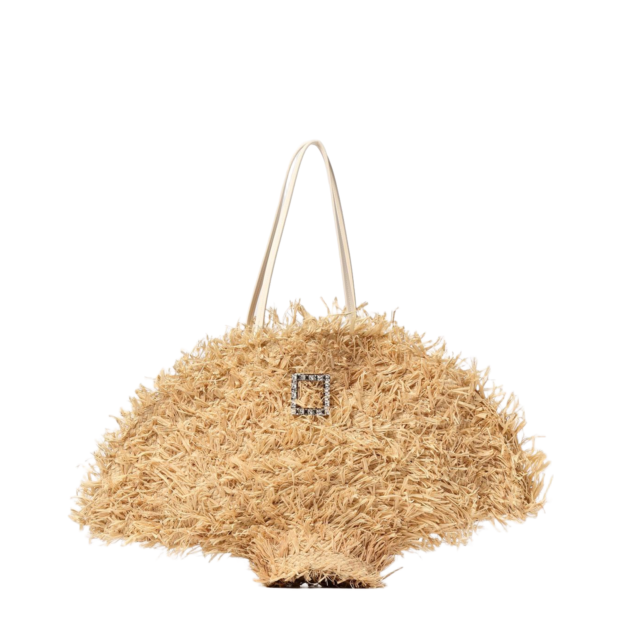 Très Vivier Large Raffia Shopping Bag - Natural - Image 3