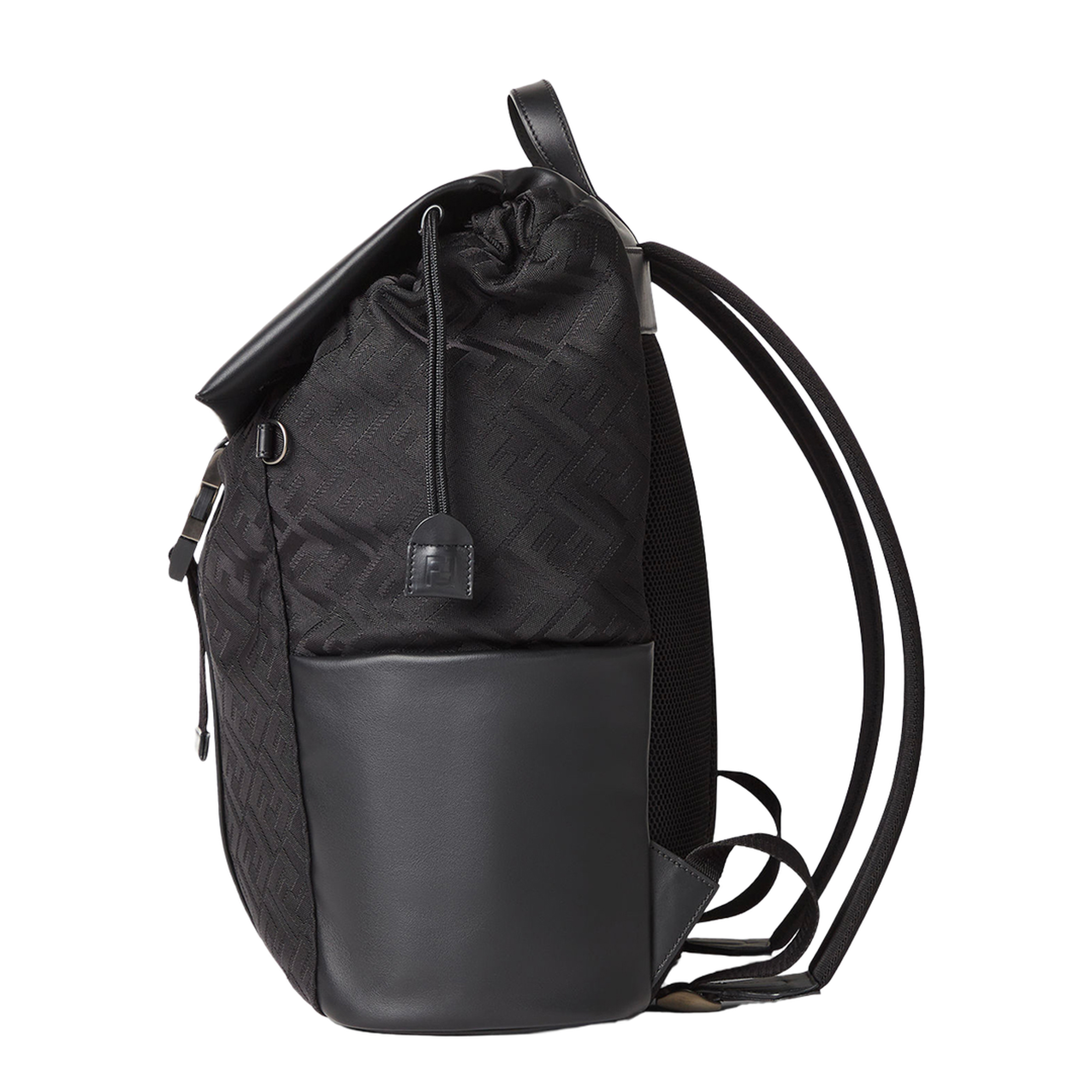 Flux Nylon & Leather Backpack - Black - Image 2