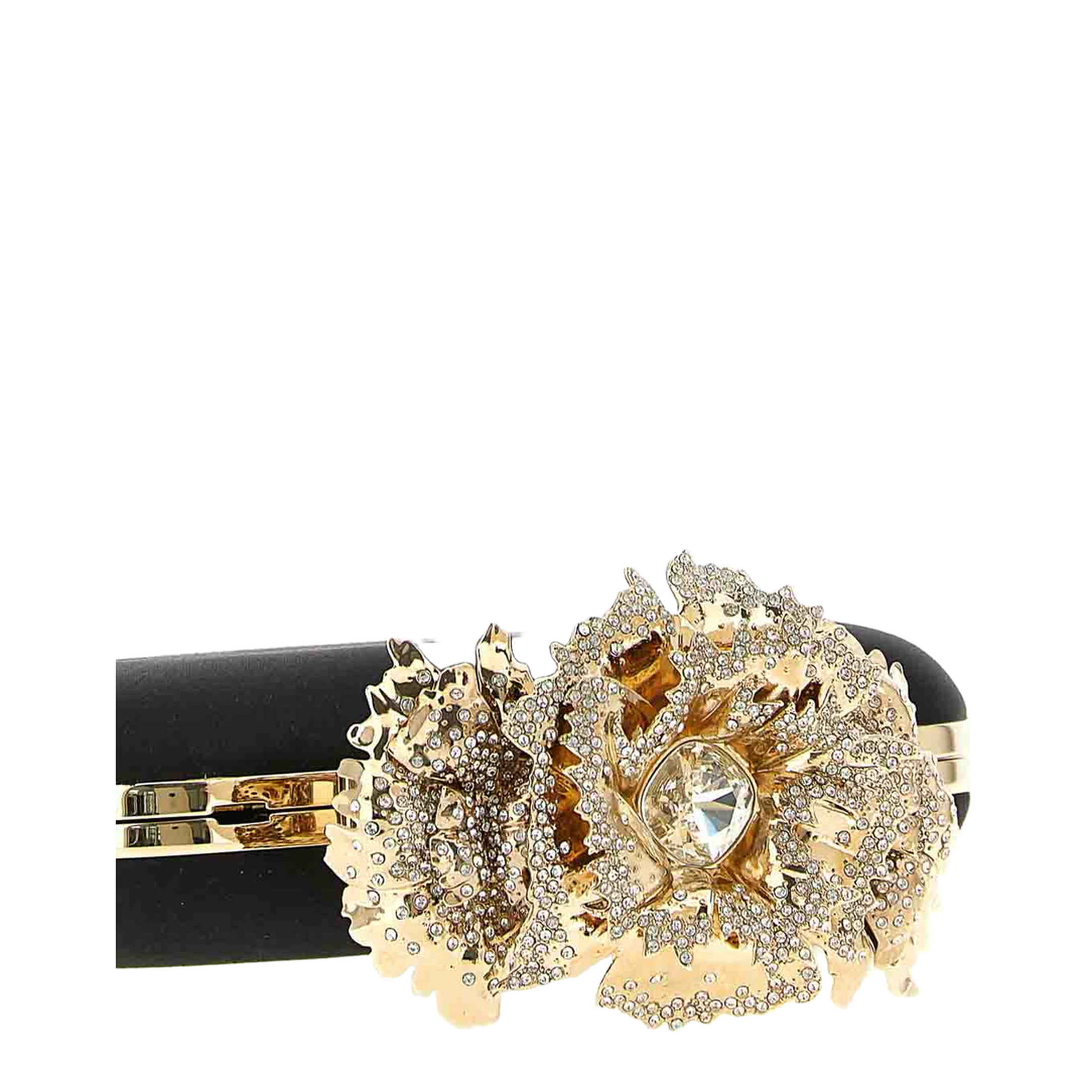 Carnation Knuckle Clutch in Black - Image 3