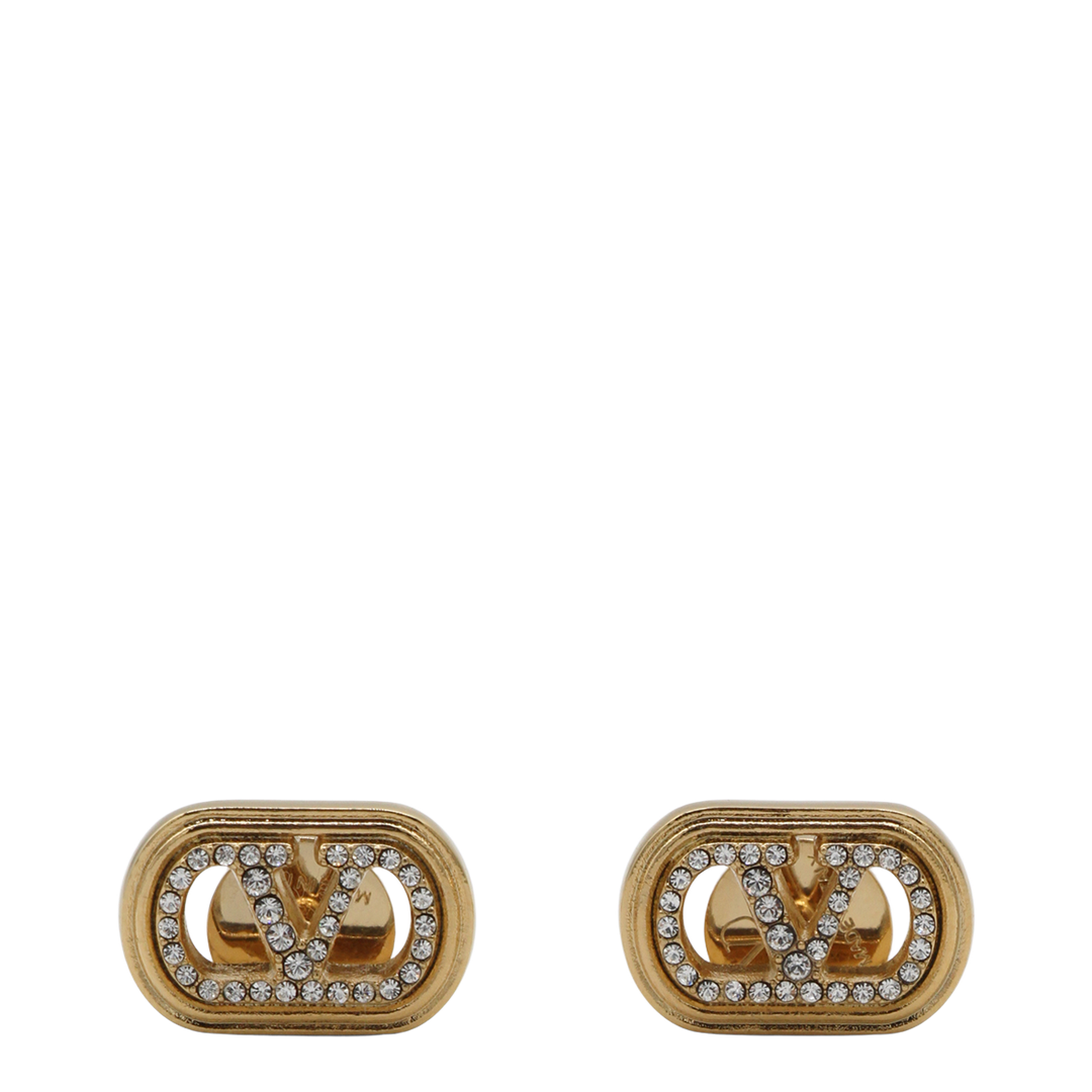 Ovalette Earrings with Rhinestones - Image 2