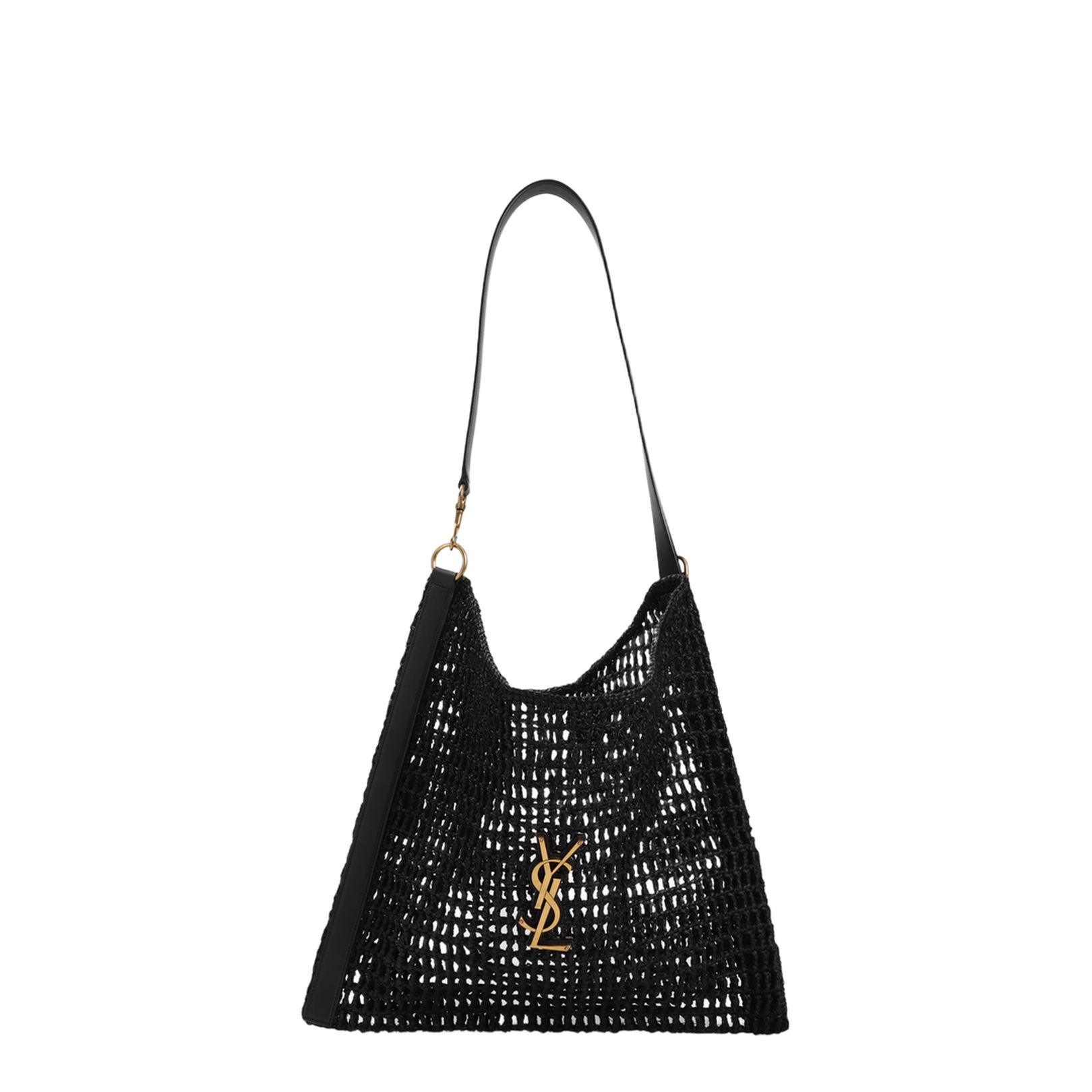 Oxalis Raffia Shoulder Bags - Black - Image 1