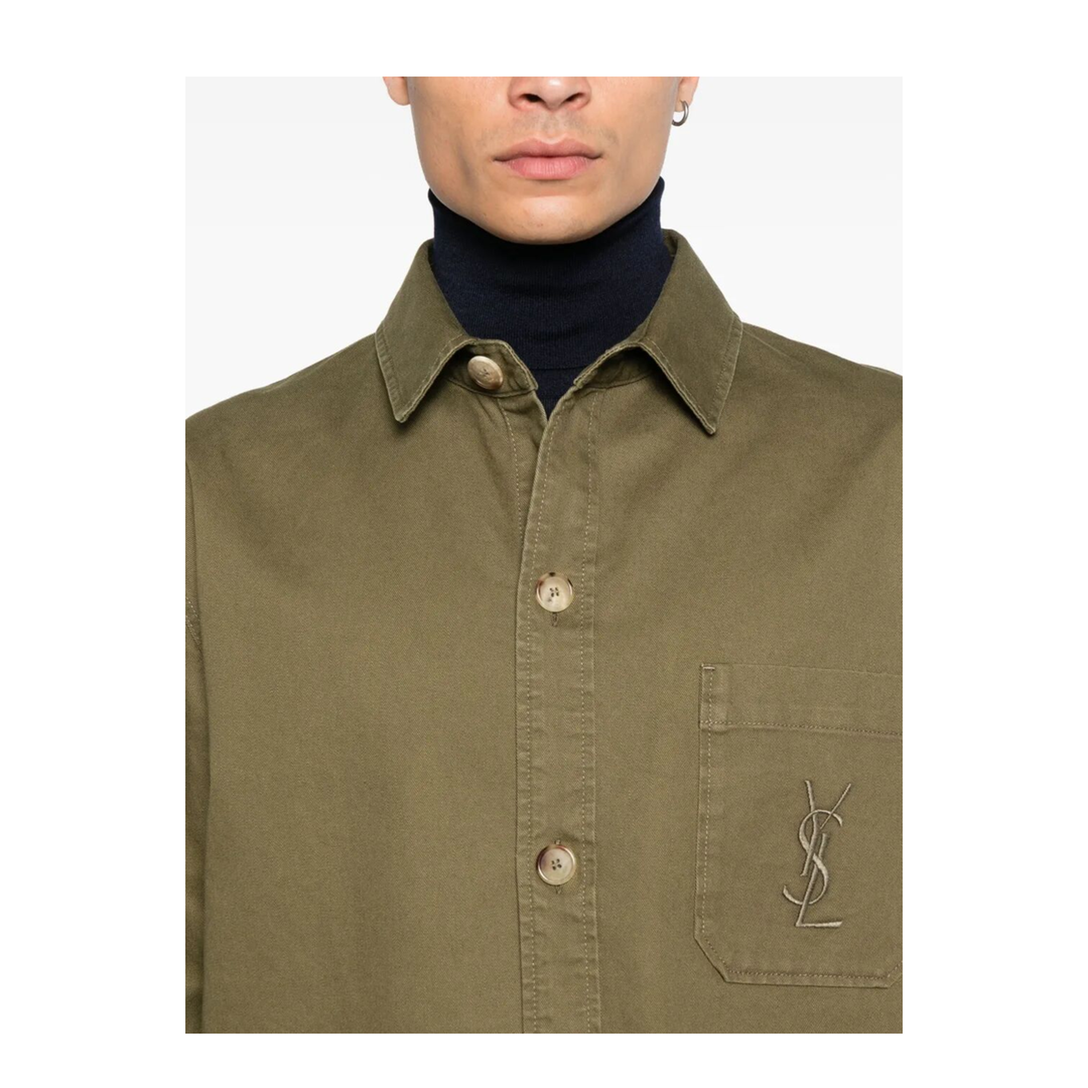 Cassandra Overshirt in Cotton Linen Gabardine - Image 3