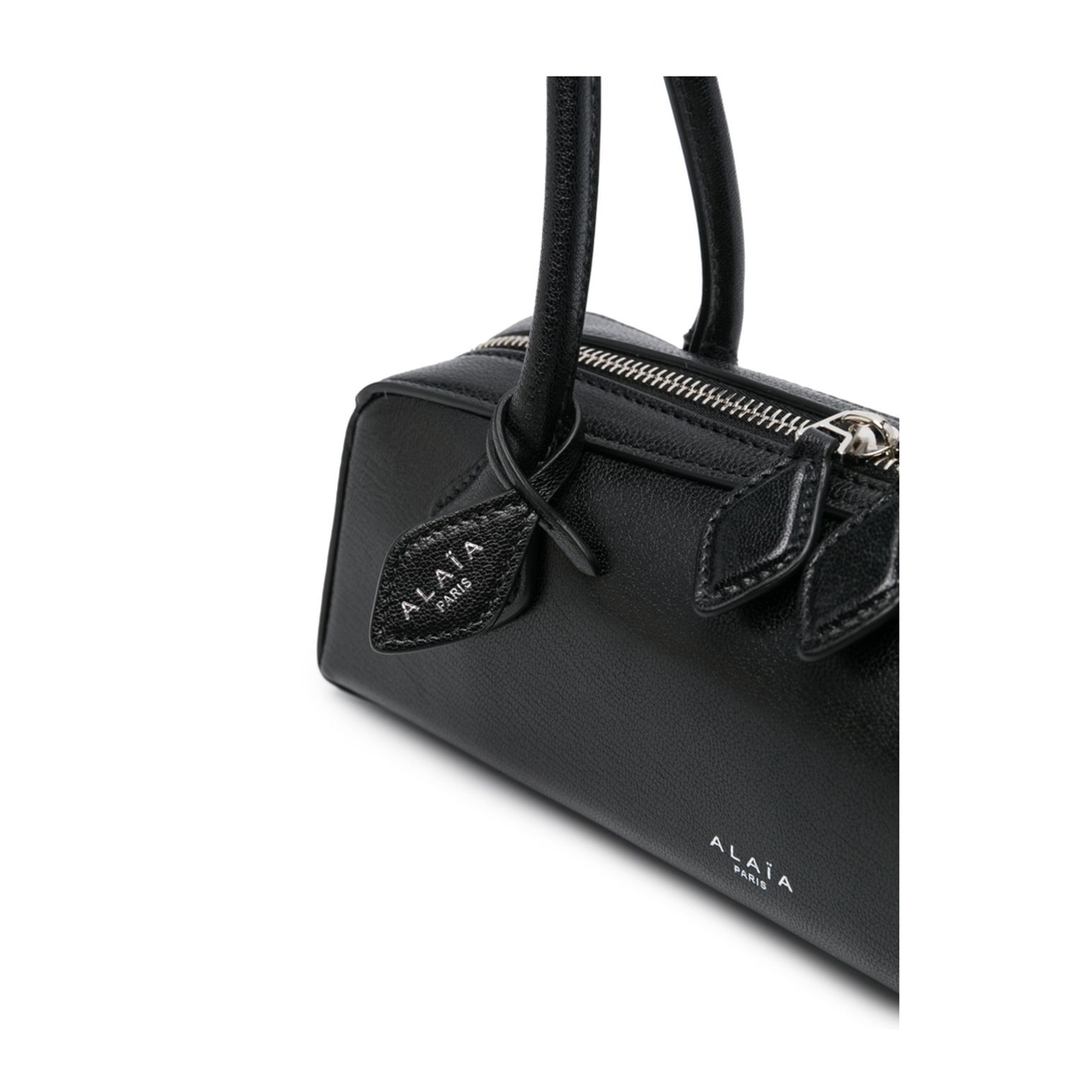 Le Teckel Small Goat Leather Shoulder Bag - Black - Image 4