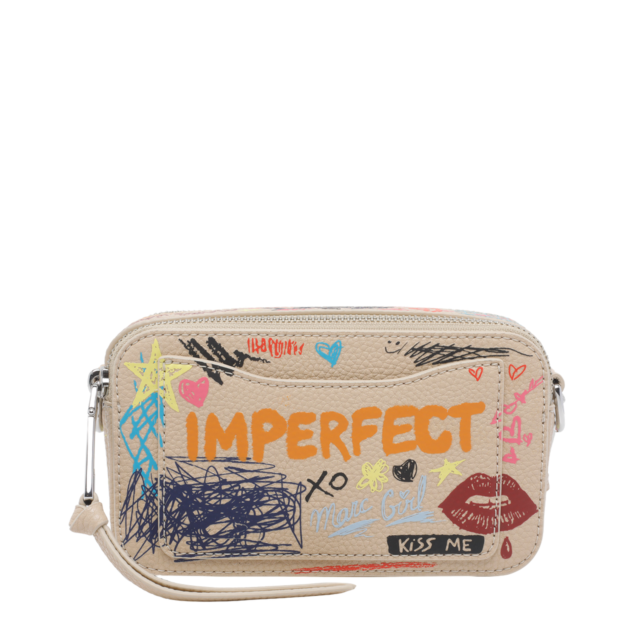 Snapshot Medium Pebble Leather Crossbody - Beige Multi - Image 3