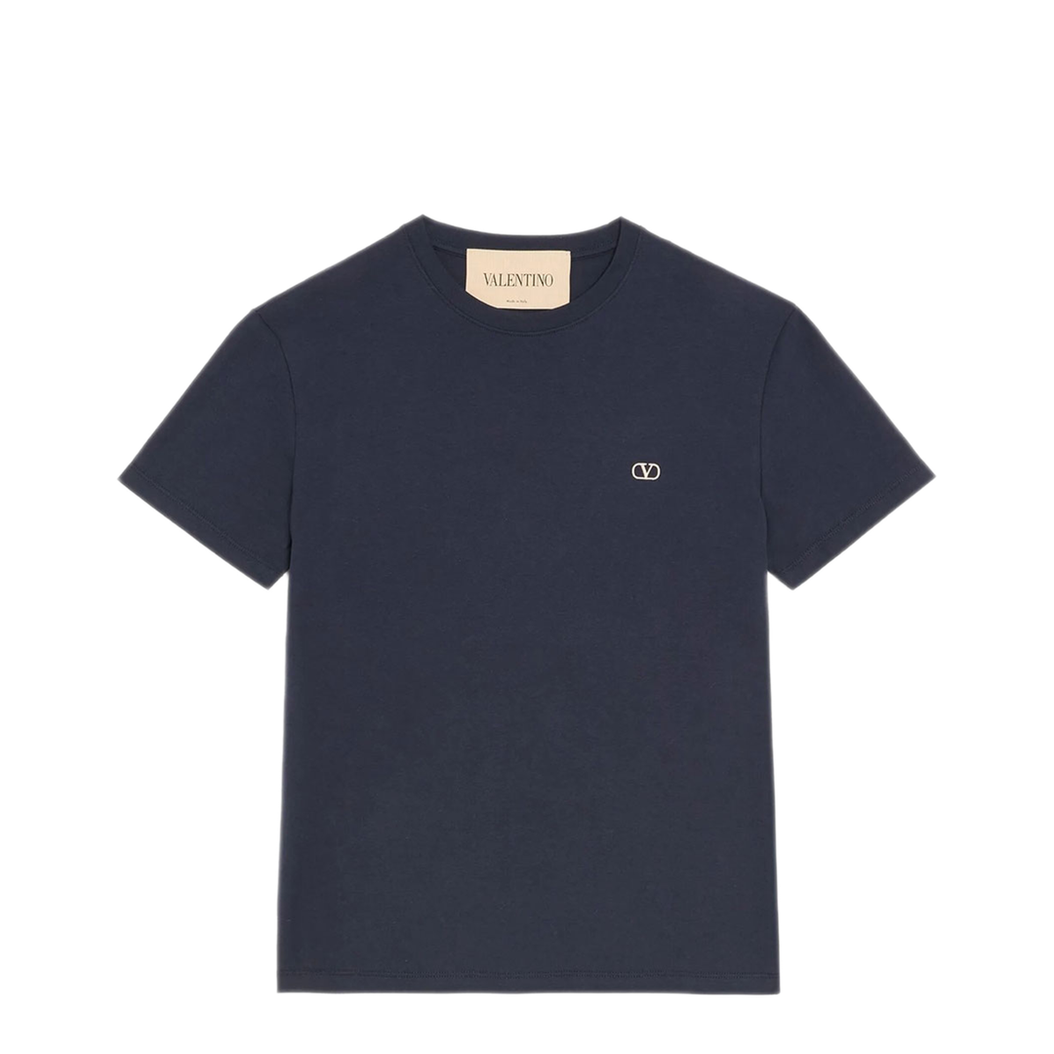 Cotton T-Shirt with Vlogo Embroidery - Image 7