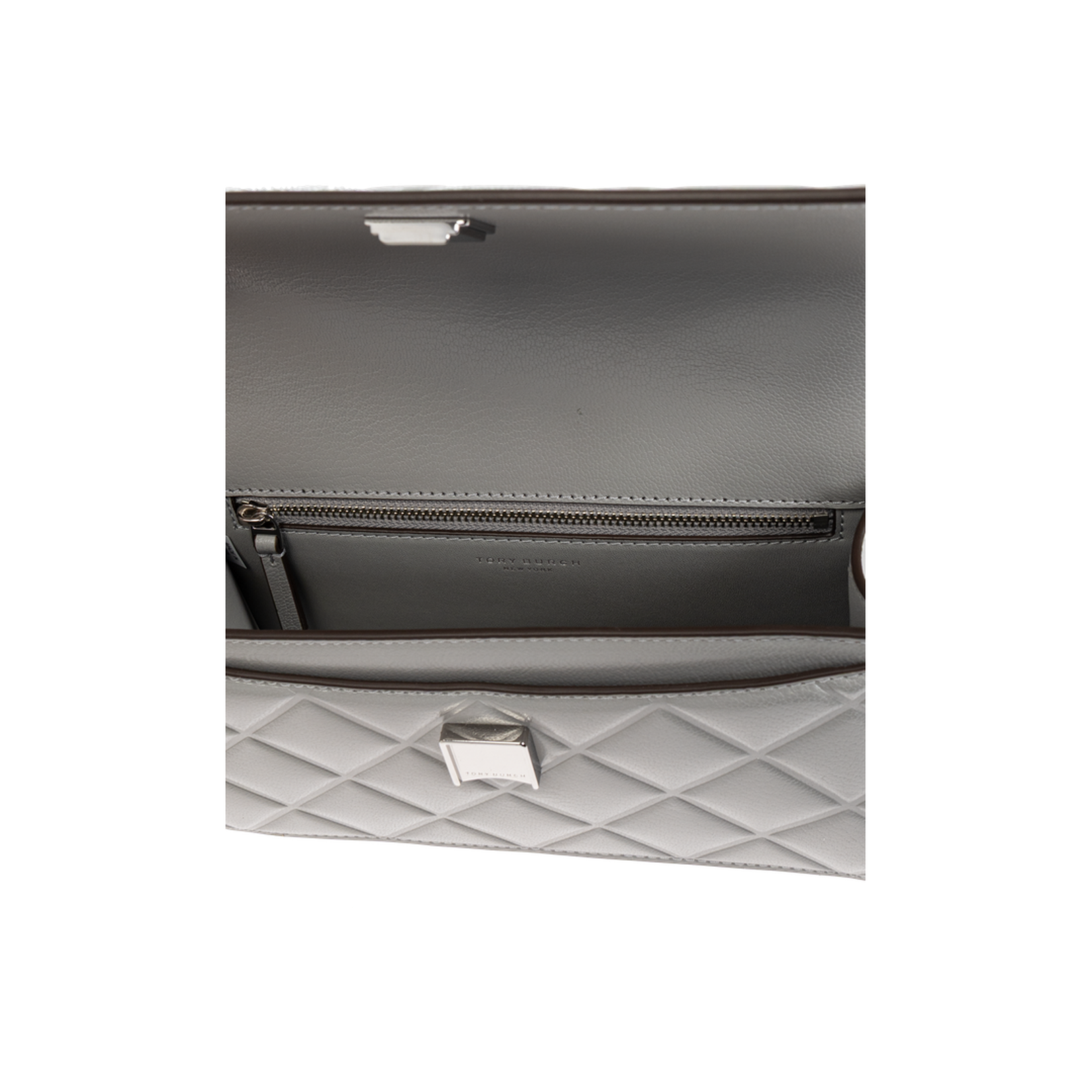 Fleming Small Shoulder Bag Leather Grey - Image 5