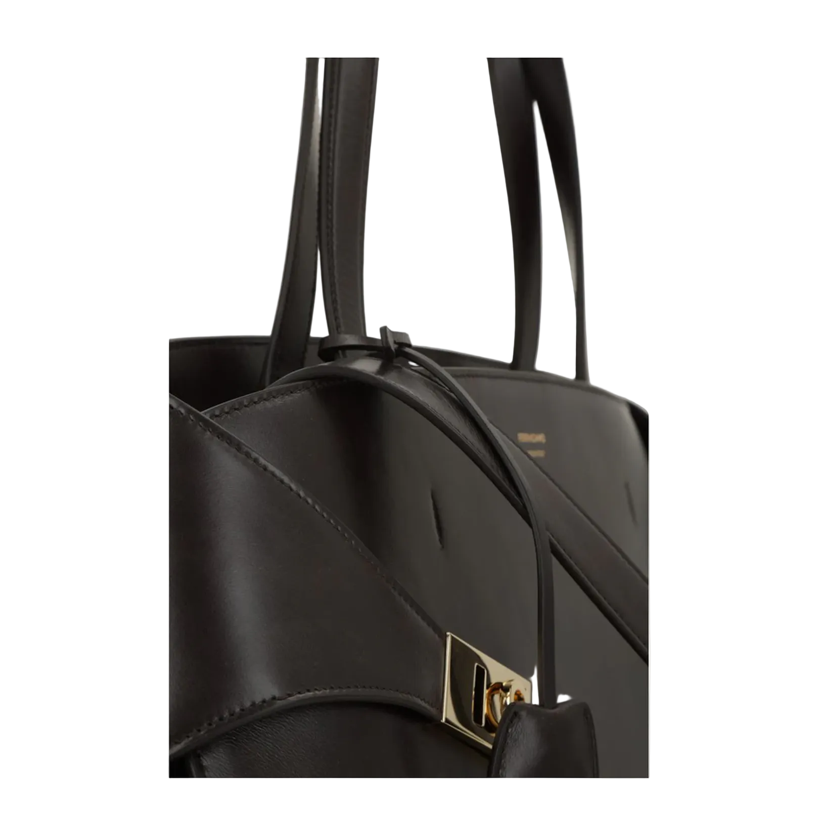 Hug Tote Bags Leather Dark Brown - Image 4