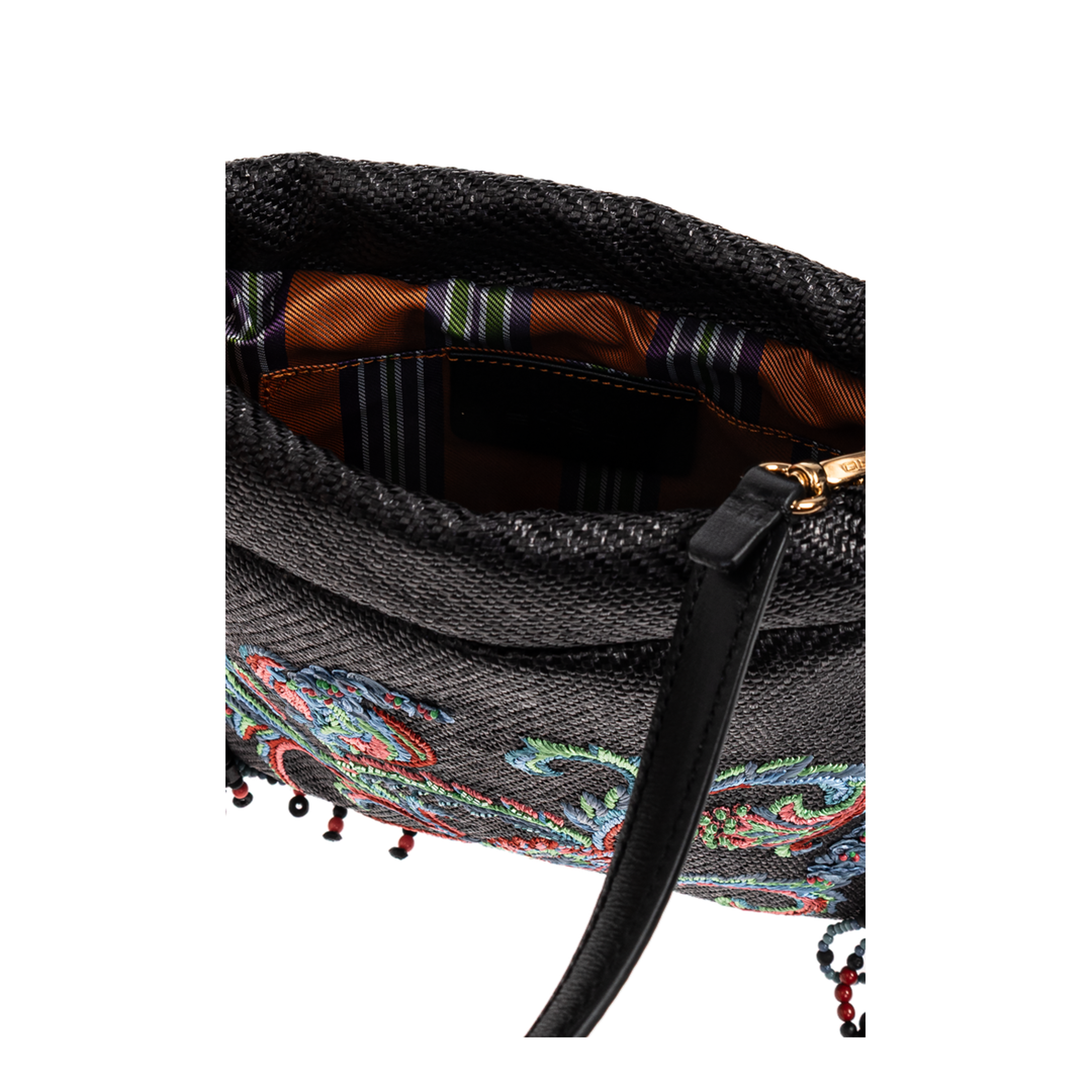 Kalispera Small Raffia Tote Bag - Black - Image 5